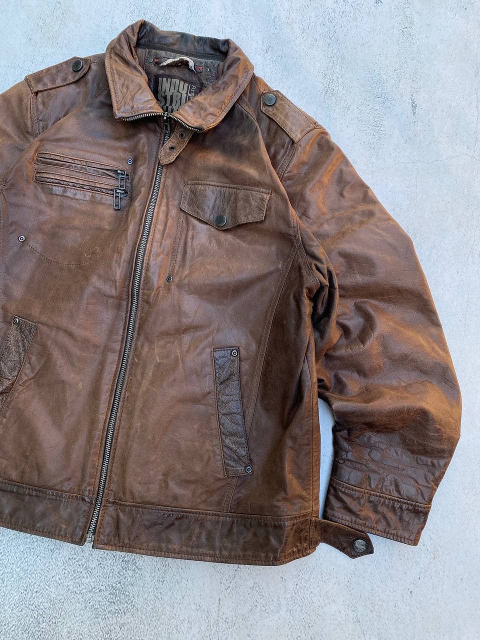 Other Leather Faded Avant Garde brown Rick Owens style Jacket Size US XL / EU 56 / 4 - 3 Thumbnail