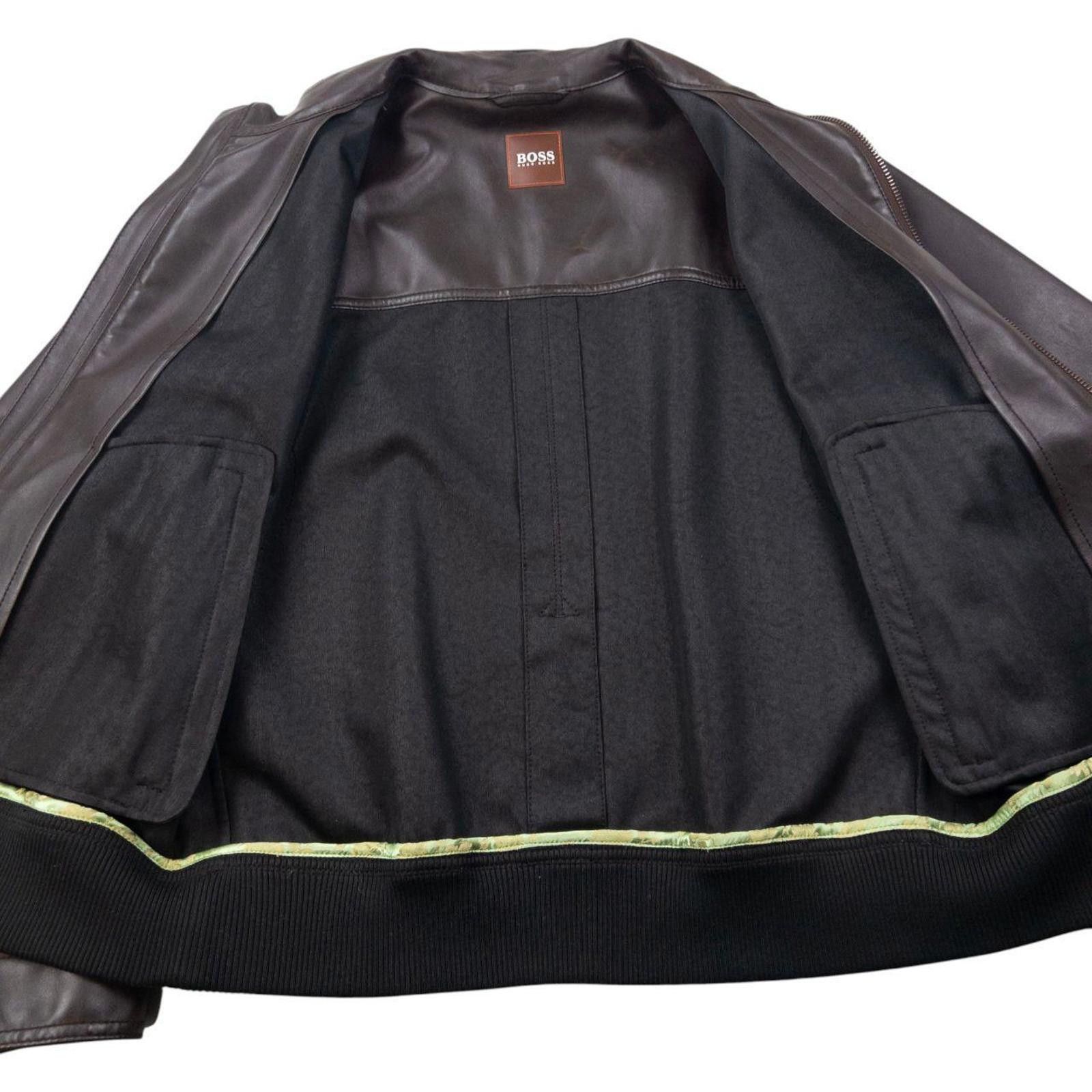 Hugo Boss Vintage 90s Hugo Boss Zip Up Leather Jacket Size S Size US S / EU 44-46 / 1 - 5 Thumbnail