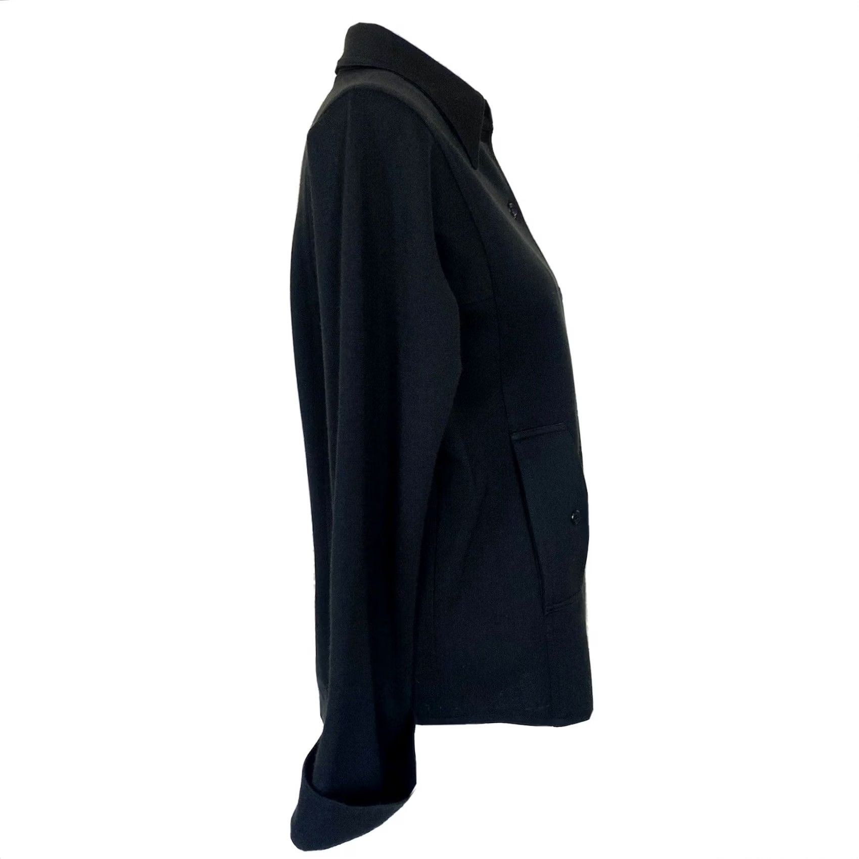 Vintage VINTAGE Ms Doris of California Blazer Jacket Women's Plus Size 13 Black Front Button Polyester 20.5" Chest 27" Length 24" Sleeve Mens Girls Size XL / US 12-14 / IT 48-50 - 5 Thumbnail