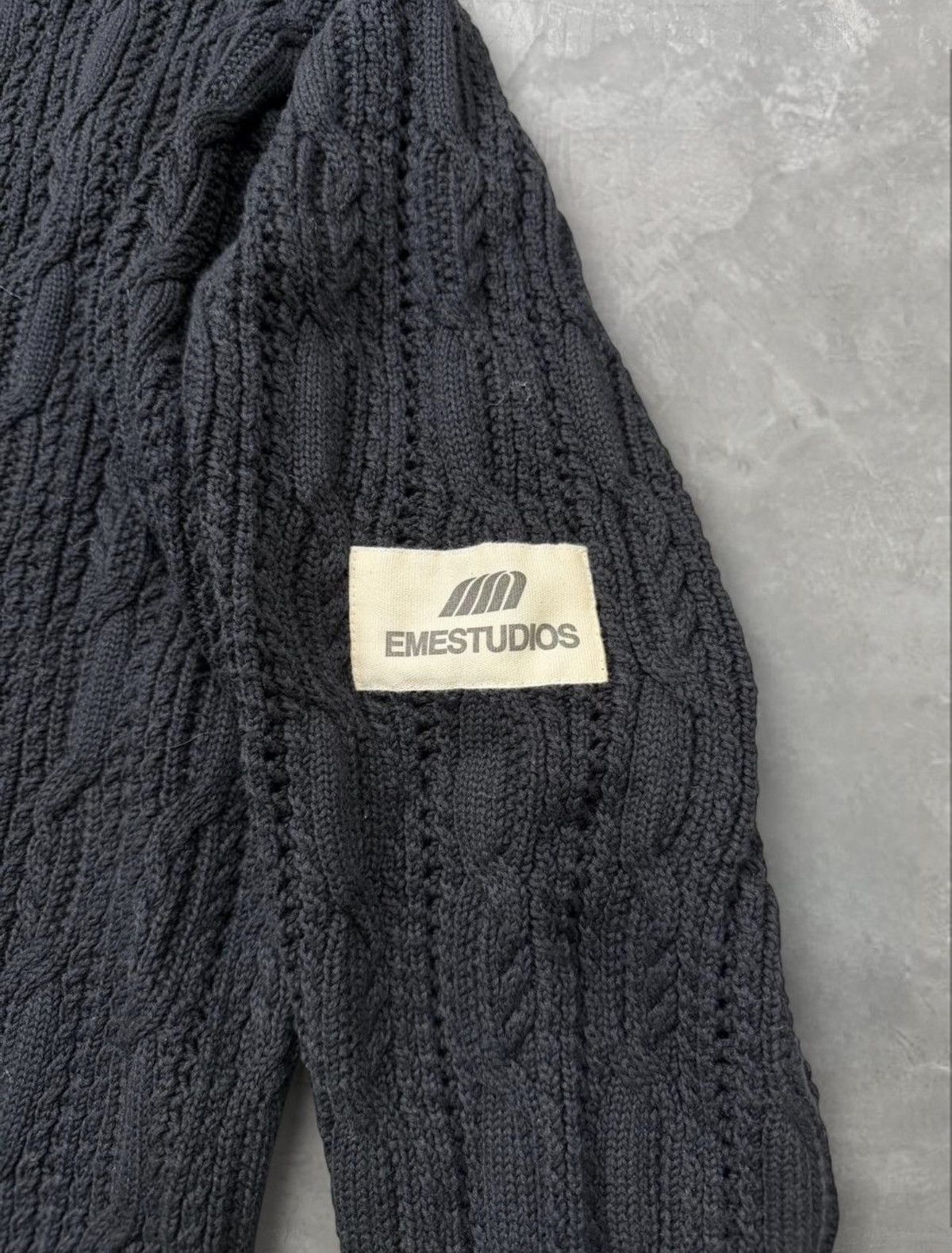Other Eme Studios Inger Black Knit Cardigan Size US L / EU 52-54 / 3 - 4 Thumbnail