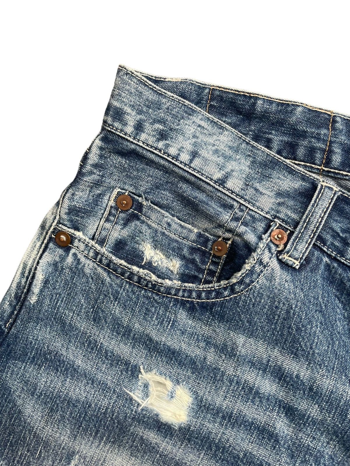 If Six Was Nine Press Clothing Distresed Denim Size US 33 - 6 Thumbnail
