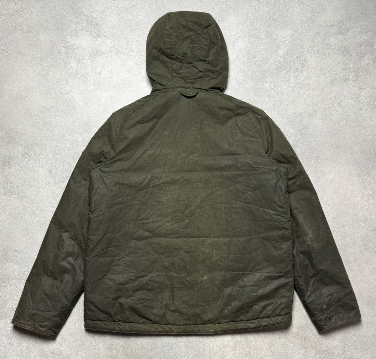 Barbour Barbour International Zip Up Hooded Wax Cotton Jacket Size US M / EU 48-50 / 2 - 2 Thumbnail