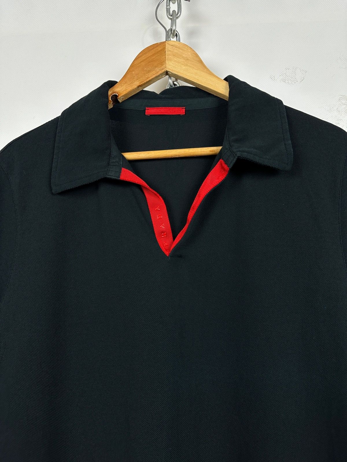 Prada Vintage Prada Sport Black Polo T-Shirt Size US M / EU 48-50 / 2 - 7 Thumbnail