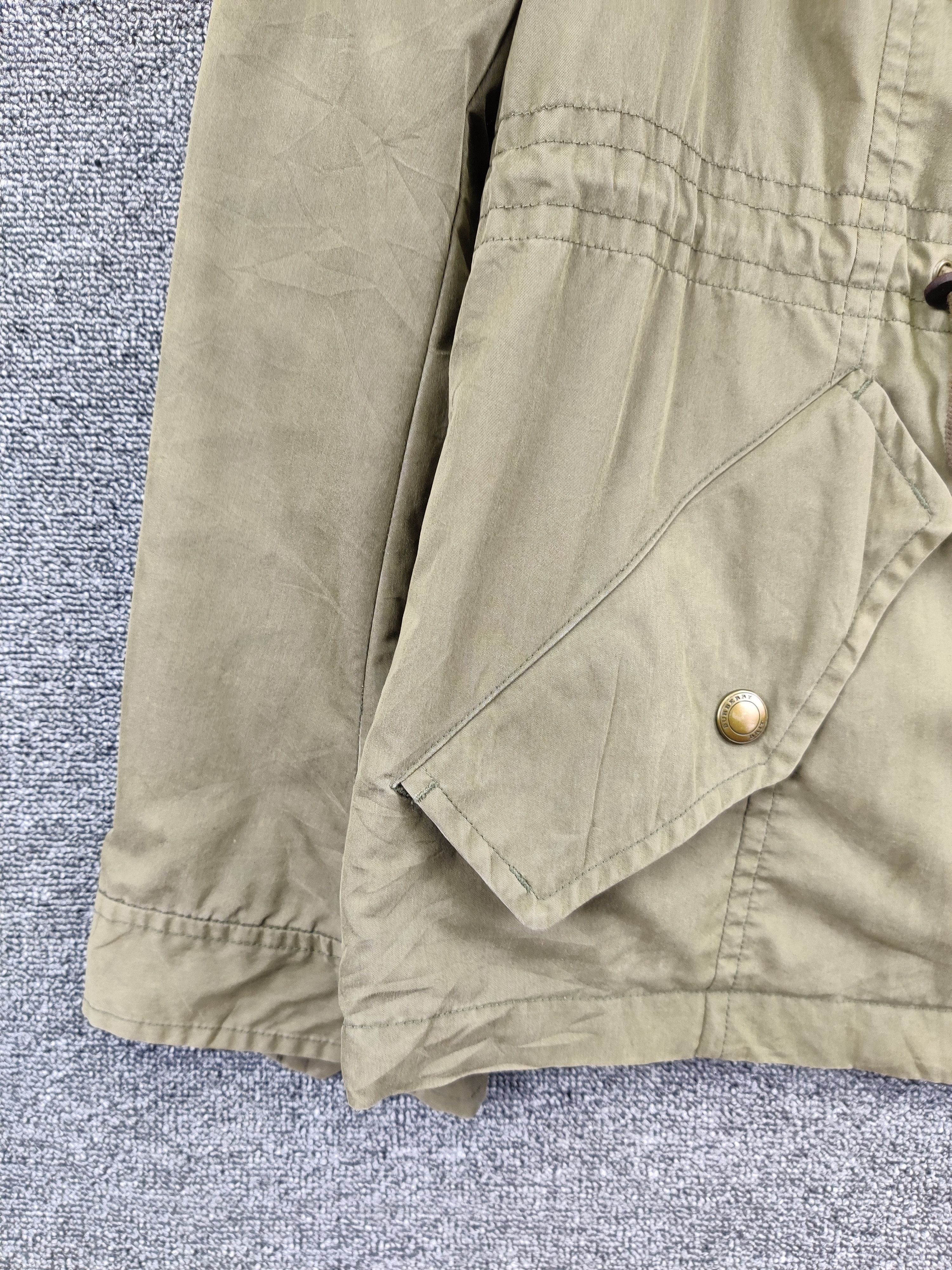 Burberry Rare 🔥 Vintage Burberry Brit Military Jacket Olive Green Size US M / EU 48-50 / 2 - 5 Thumbnail