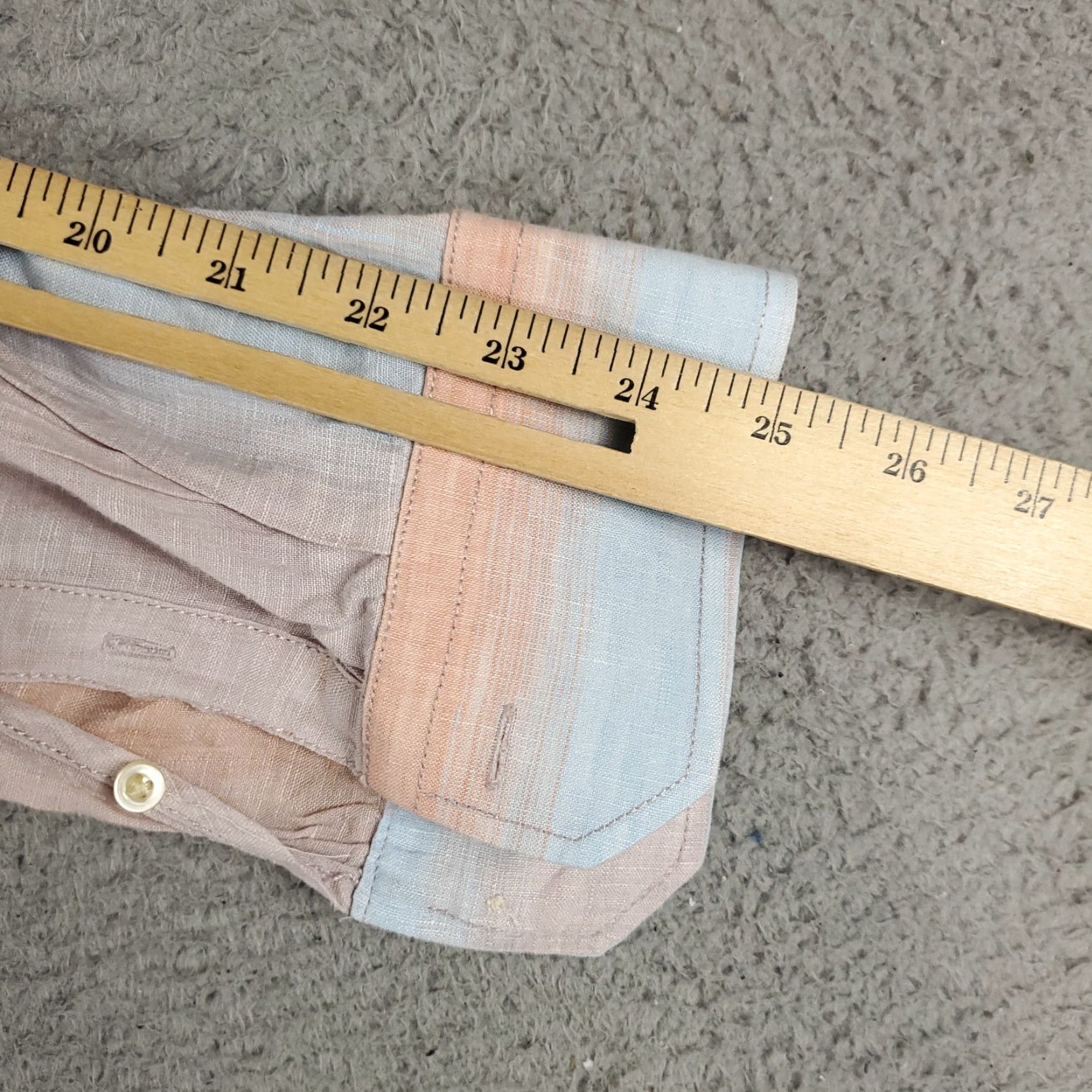 Tommy Bahama Tommy Bahama Button-Up Shirt Mens XL Blue Peach Striped Linen Long Sleeve Size US XL / EU 56 / 4 - 7 Thumbnail