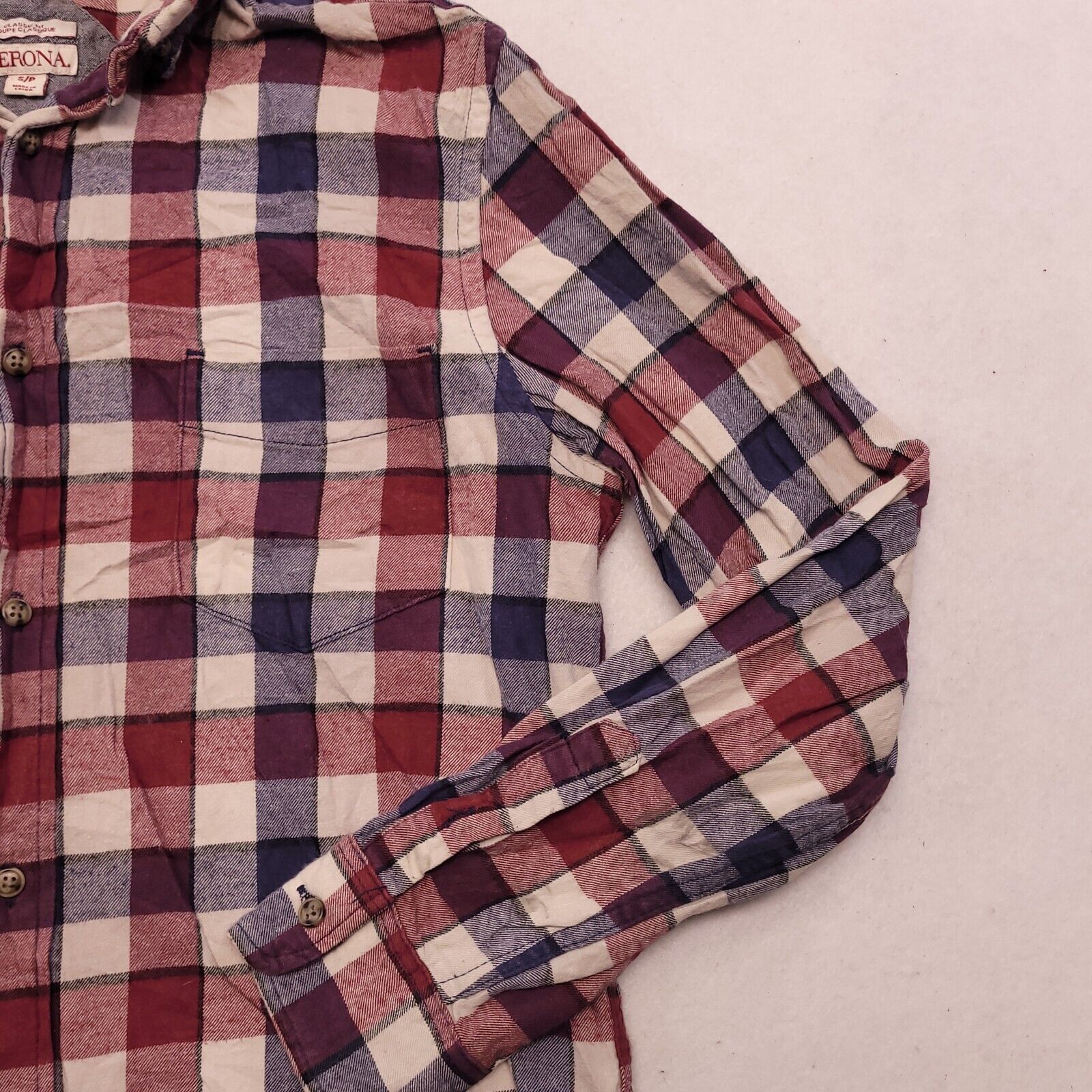 Merona Merona Gingham Flannel Shirt Mens Size Small S Red Blue Size US S / EU 44-46 / 1 - 5 Thumbnail