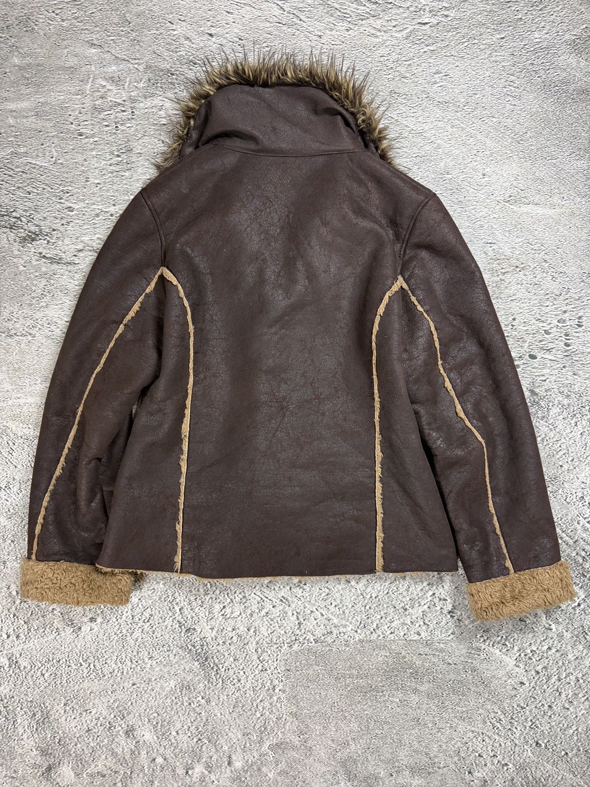 Vintage Chevirex vintage faux fur jacket brown coat Size S / US 4 / IT 40 - 4 Thumbnail