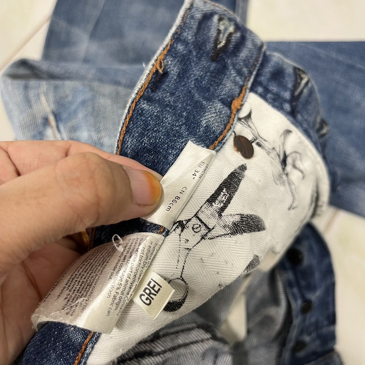 DENHAM Vintage Denham Japan Utility Distressed Denim Jeans Size US 30 / EU 46 - 17 Thumbnail