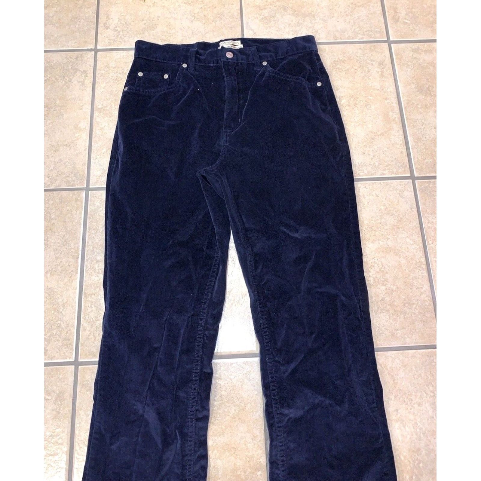 Vintage VINTAGE Generra Clothing Company Navy Corduroy Straight Pants 29x30 Womens 9 XS? Size 30" / US 8 / IT 44 - 3 Thumbnail