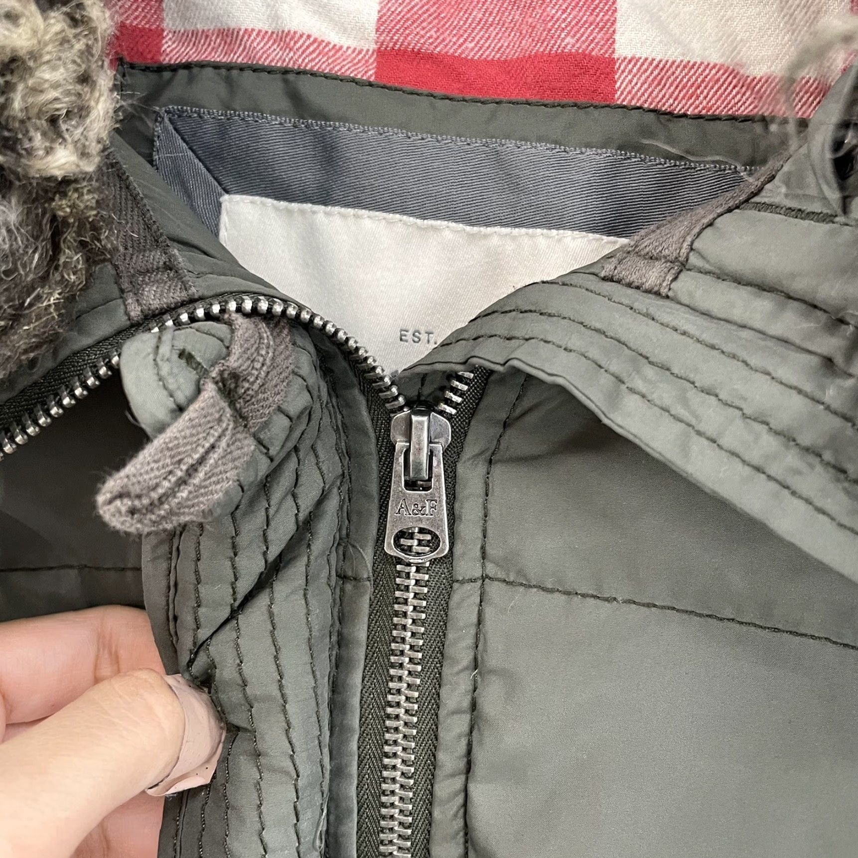 Abercrombie & Fitch VINTAGE Abercrombie & Fitch Puffer Jacket Medium Green Grunge Size M / US 6-8 / IT 42-44 - 5 Thumbnail
