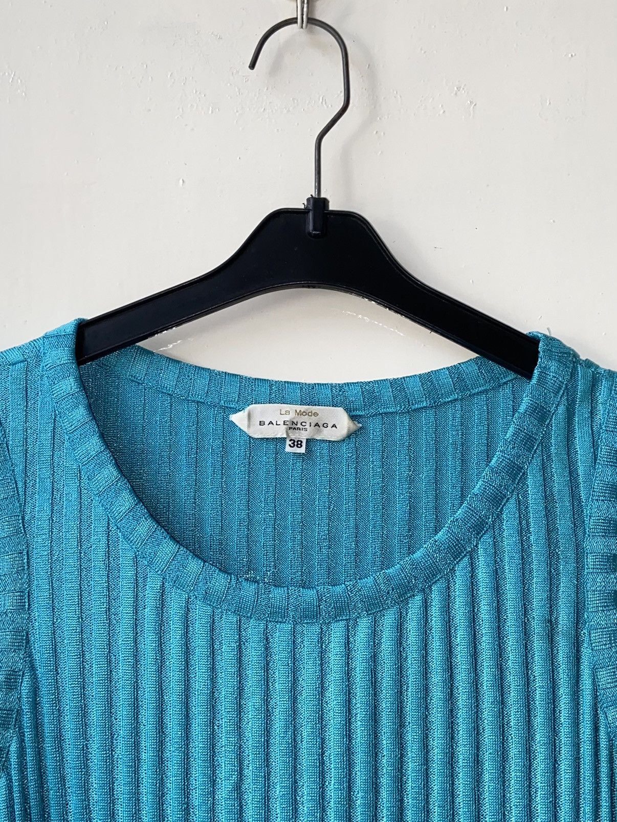 Balenciaga BALENCIAGA Blue Knit Cable Tank Size US S / EU 44-46 / 1 - 3 Thumbnail