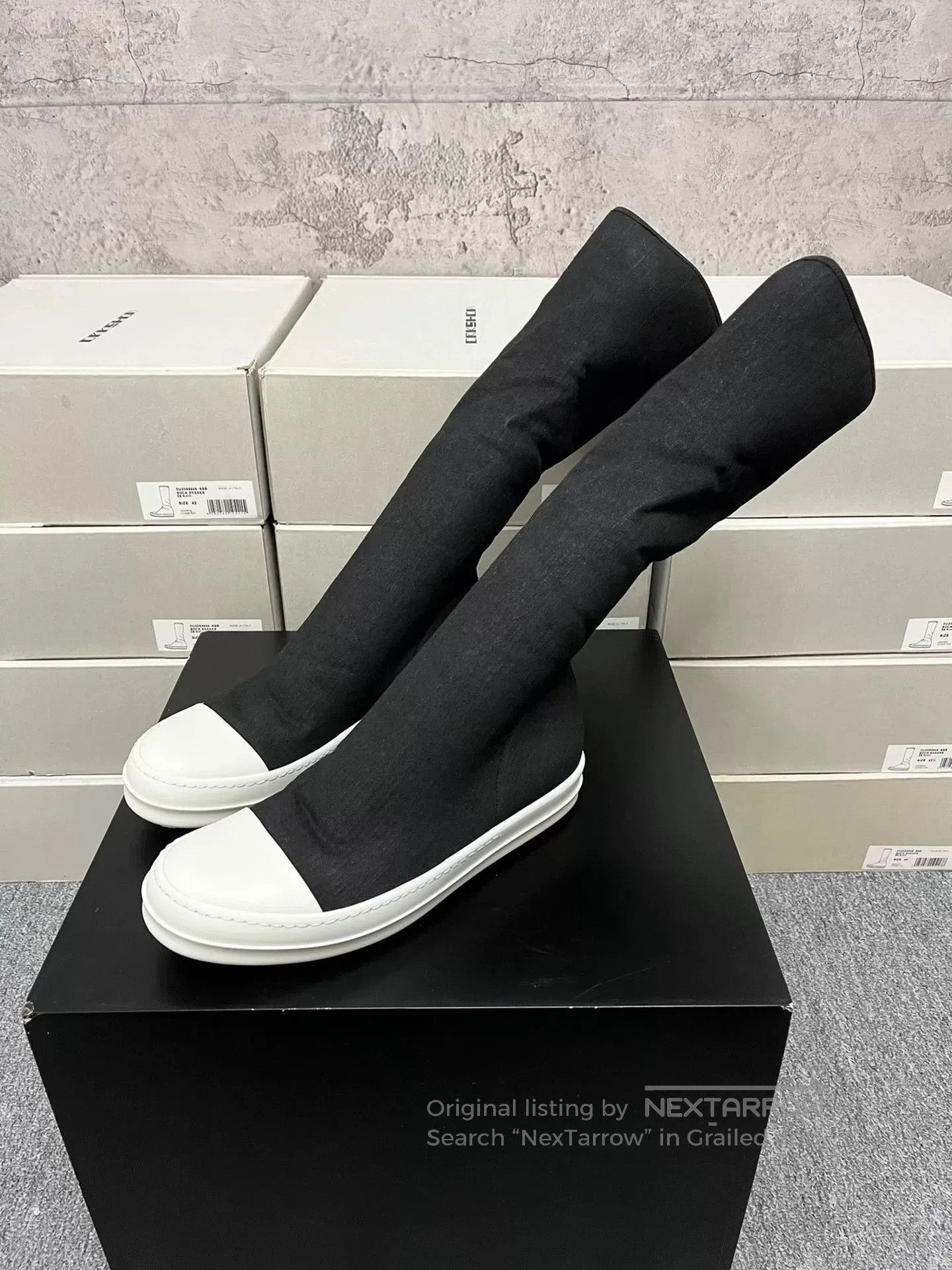 Rick Owens Rick Owens Waxed Knit Stretch Knee. Size US 7 / EU 40 - 1 Thumbnail