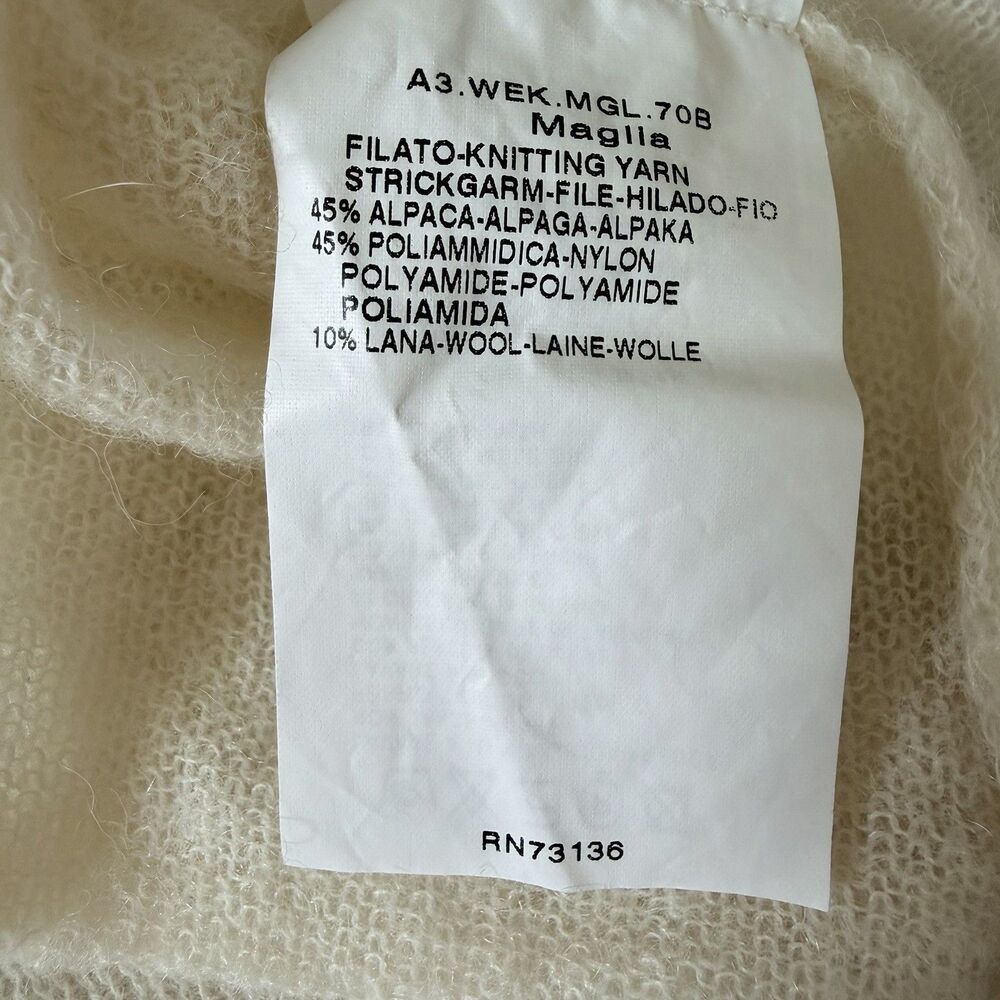 Weekend Max Mara Weekend Max Mara Alpaca Blend Sheer Knit Top Ivory XL Italy Size XL / US 12-14 / IT 48-50 - 8 Thumbnail
