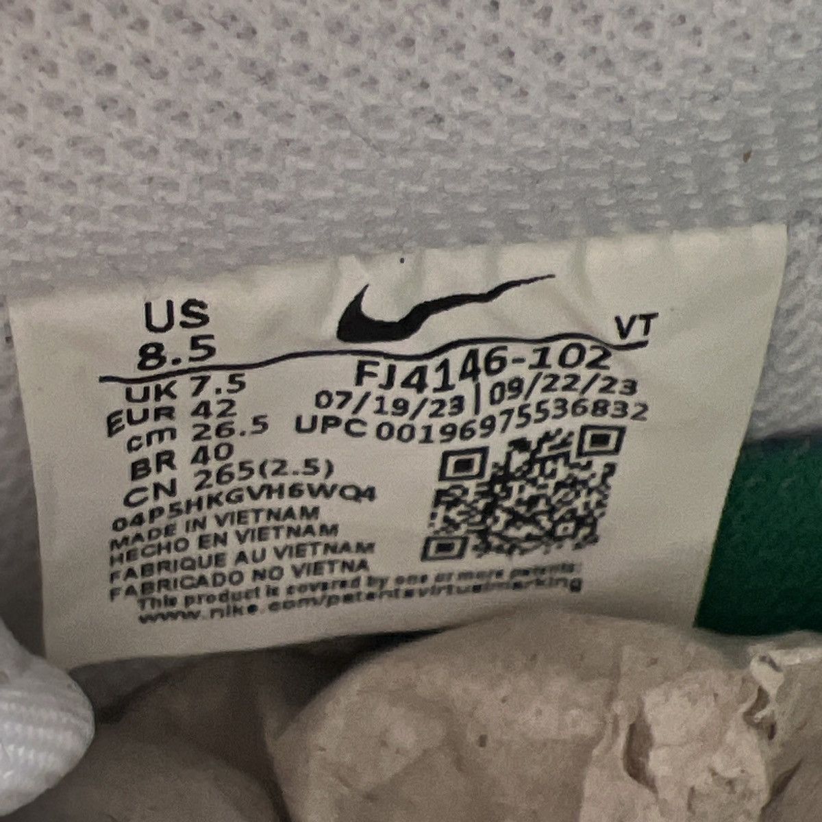 Nike Air Force 1 white malachite Size US 8.5 / EU 41-42 - 8 Thumbnail