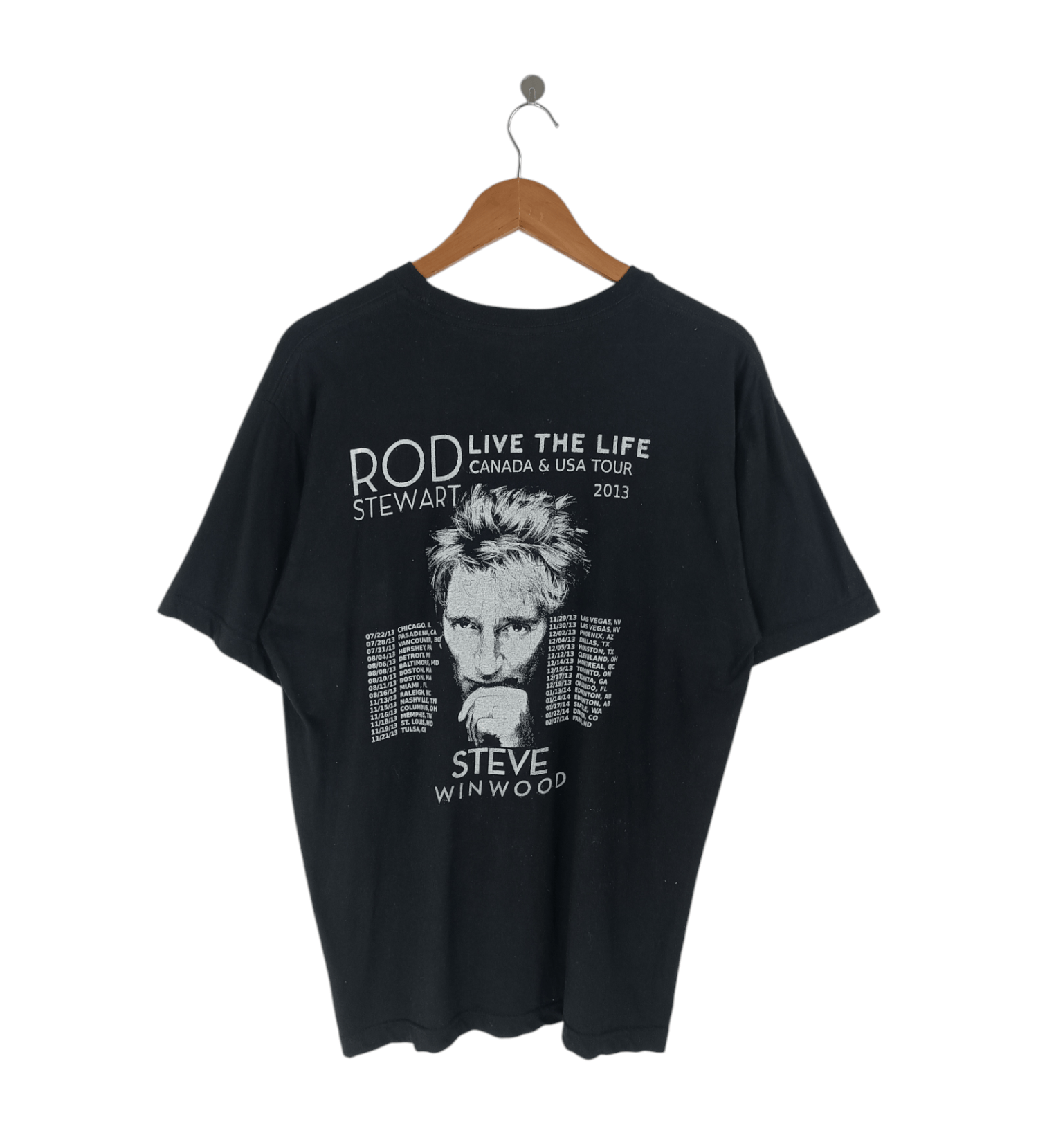 Band Tees VINTAGE '13 ROD STEWART USA CANADA TOUR TEE jagger sting Size US L / EU 52-54 / 3 - 2 Thumbnail