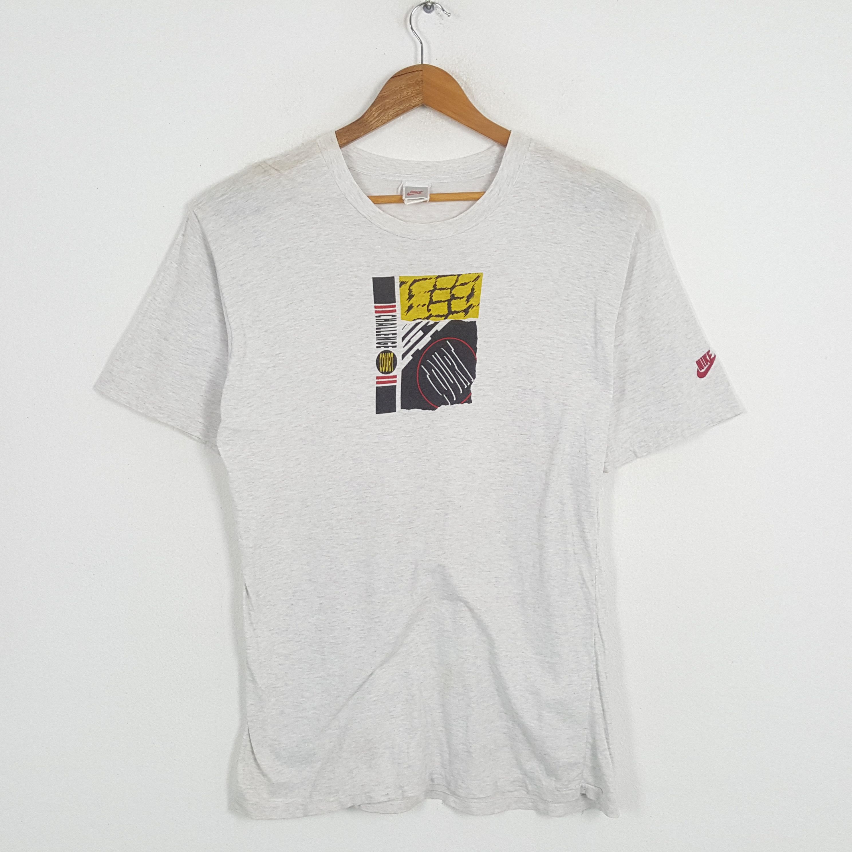 Japanese Brand × Nike × Vintage Vintage NIKE Challenge Court Tennis Style T-Shirts Size US L / EU 52-54 / 3 - 1 Thumbnail