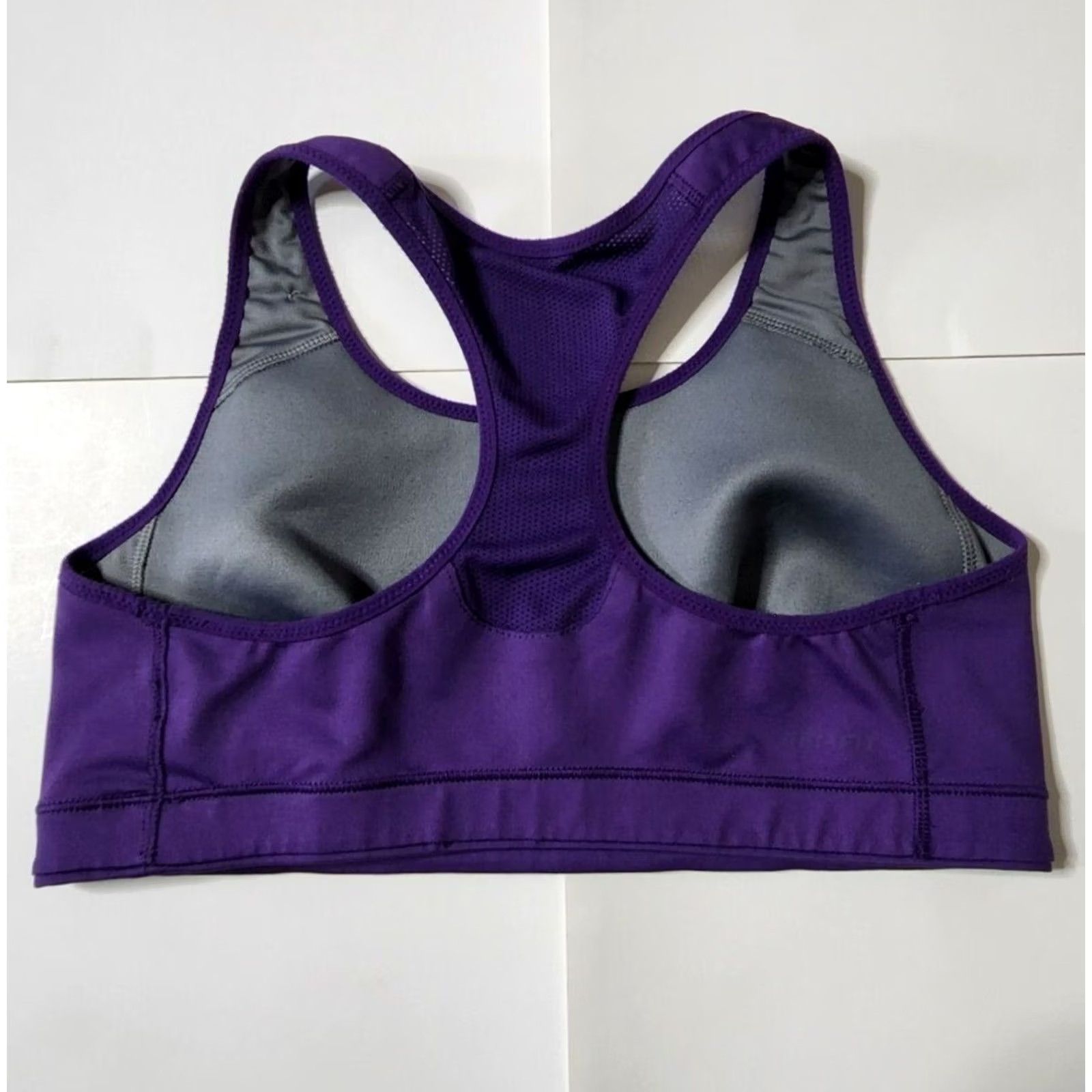 Nike Nike Womens Sports Bra Activewear Racerback Wireless Non Padded Purple M Size ONE SIZE - 2 Thumbnail
