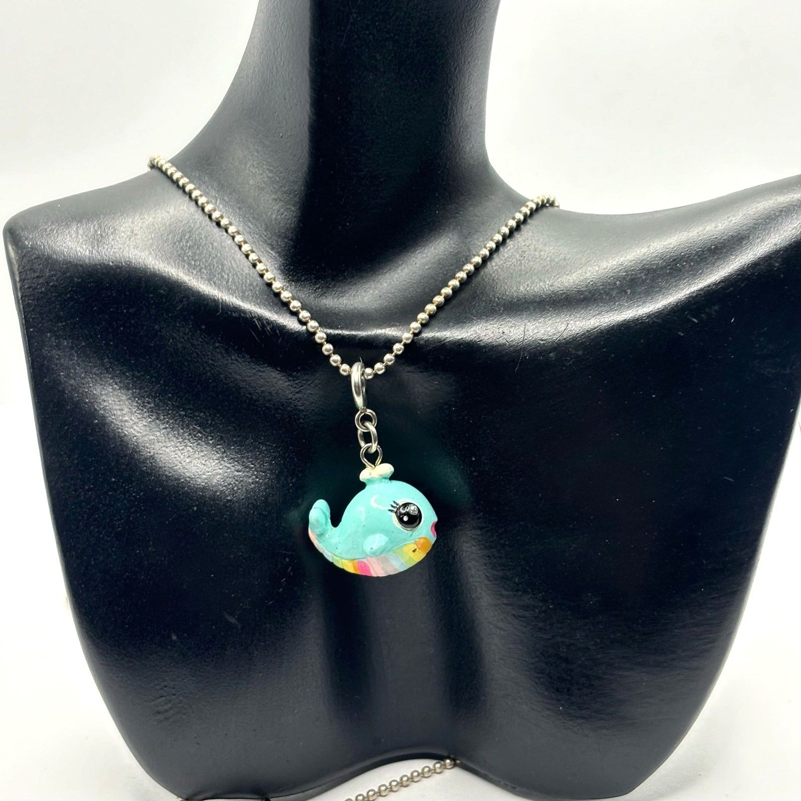 Other Silver & Blue Whale Necklace Size ONE SIZE - 1 Thumbnail