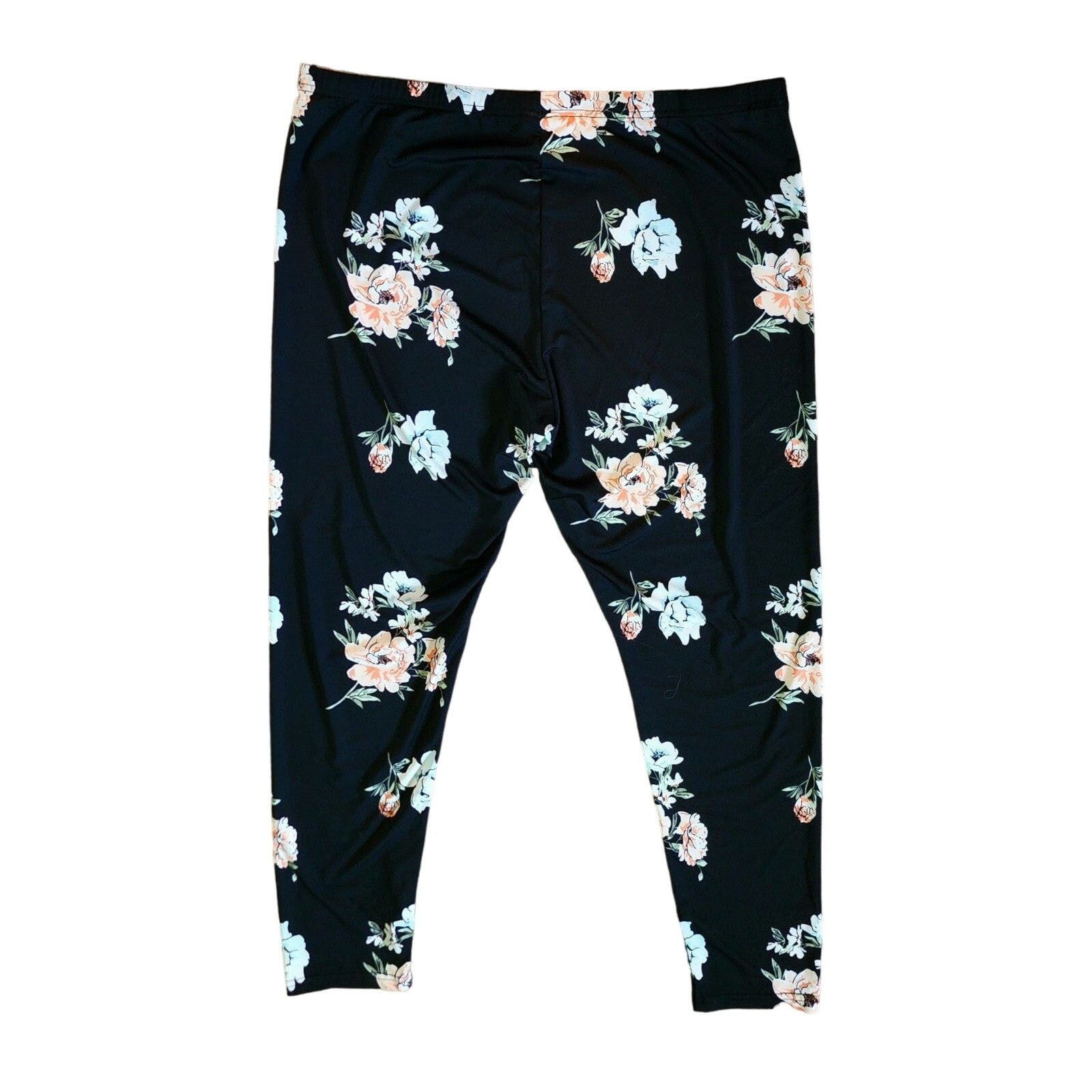 Shein Shein Curve Casual Floral Leggings Size 3XL Fits Like 1XL Size 36" / US 14 / IT 50 - 2 Thumbnail