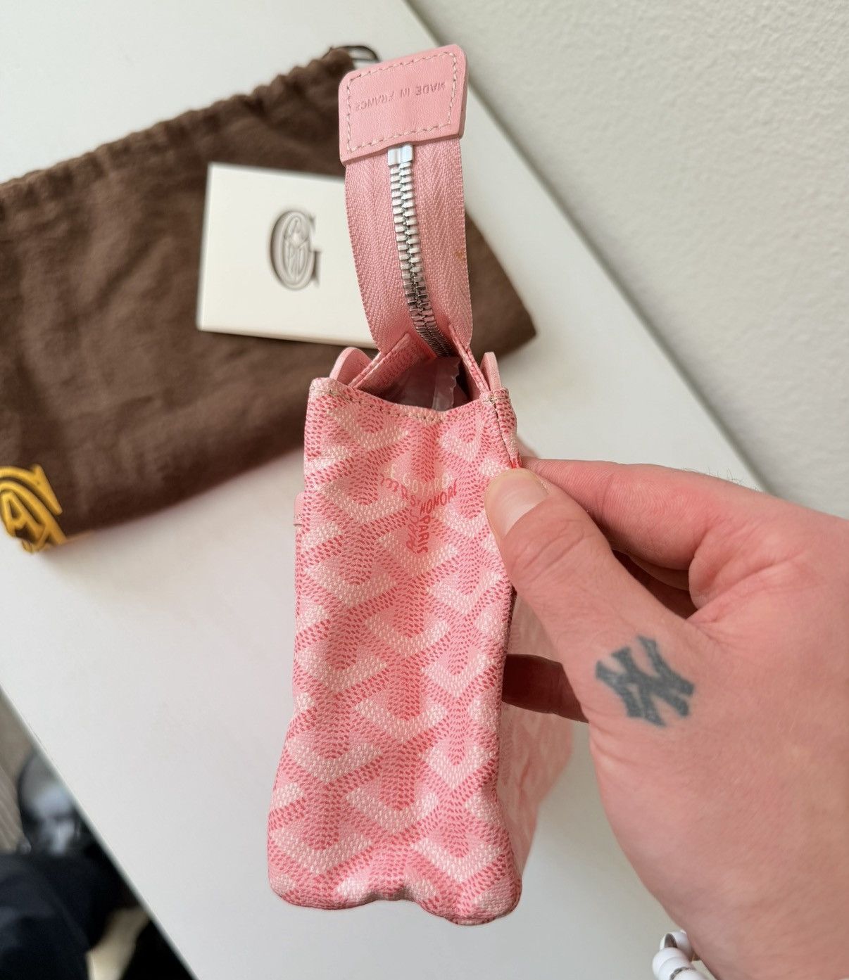 Goyard Goyard Pink Clutch Bag Rare Mirror PM Toiletry Sakura Pearl Size ONE SIZE - 13 Thumbnail
