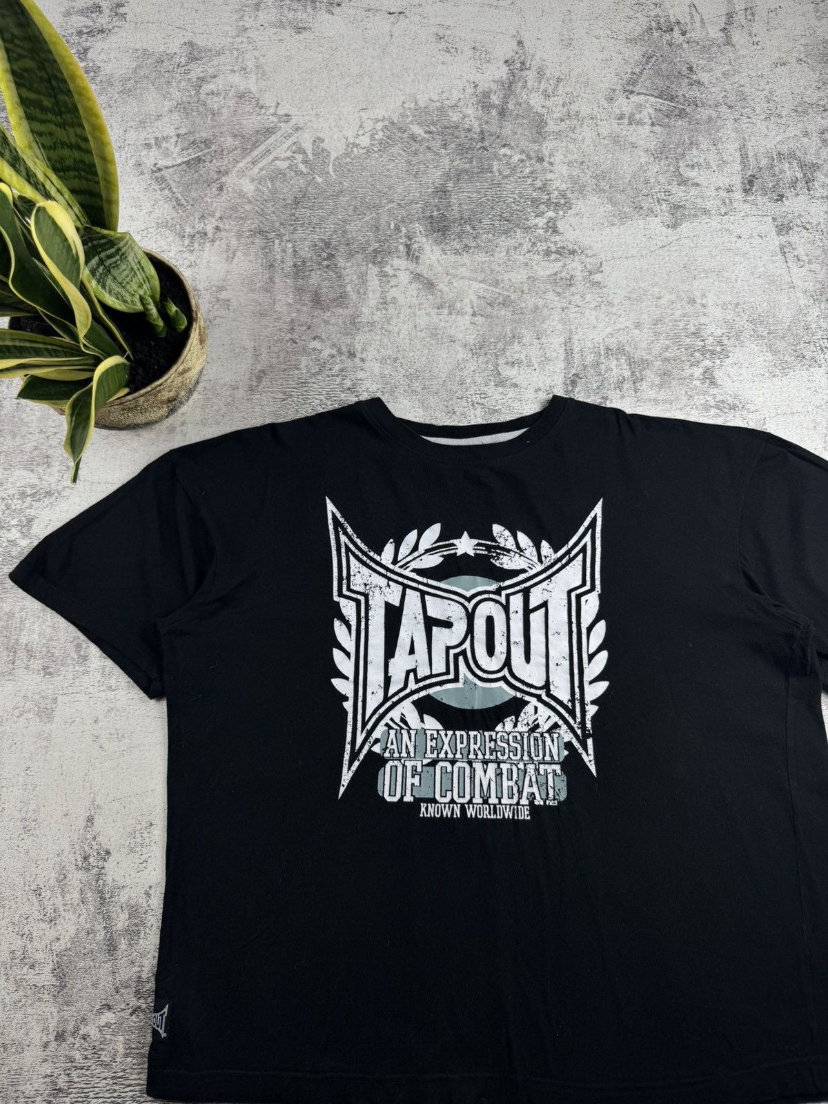 Tapout TAPOUT in Affliction Style Vintage Rap Hip Hop Black Graphic Jersey T Shirt Tee Size US XL / EU 56 / 4 - 4 Thumbnail