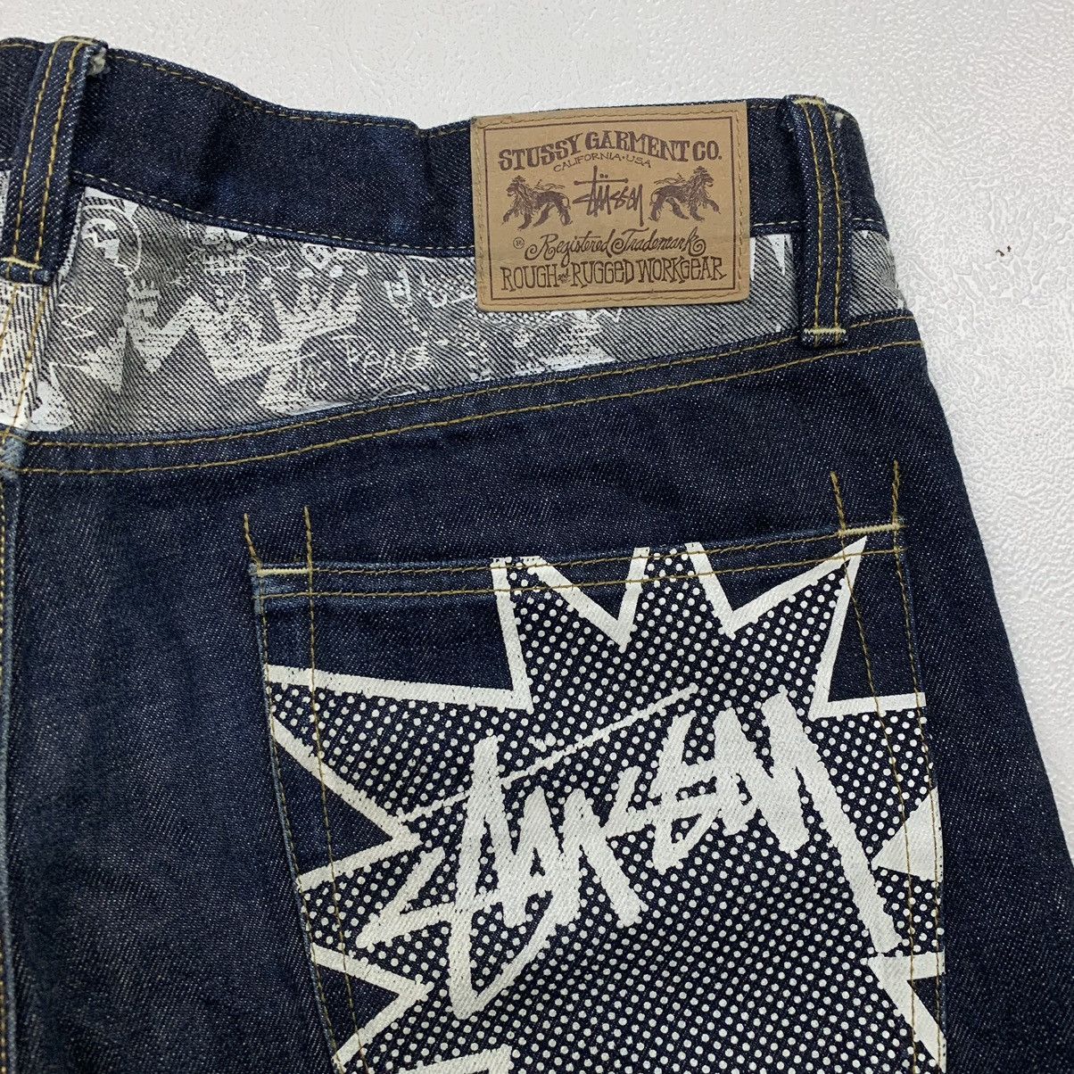 Stussy Stussy rought & rugged workgear printed denim pants Size US 34 / EU 50 - 9 Thumbnail