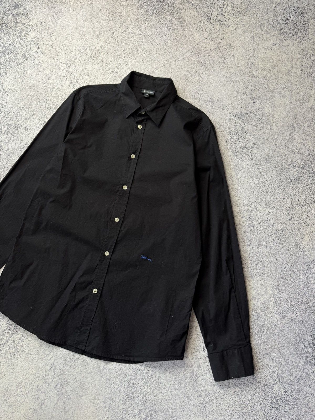 Just Cavalli × Vintage Vintage Just Cavalli Black Shirt Button Up Awant Garde Size US L / EU 52-54 / 3 - 7 Thumbnail