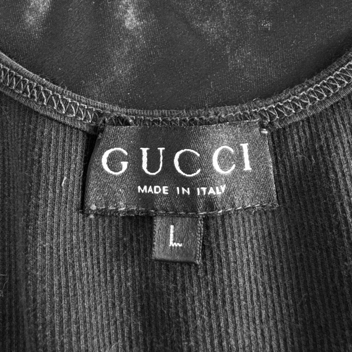 Gucci Tom Ford for Gucci FW1997 Runway Black Ribbed Top Size L / US 10 / IT 46 - 2 Thumbnail