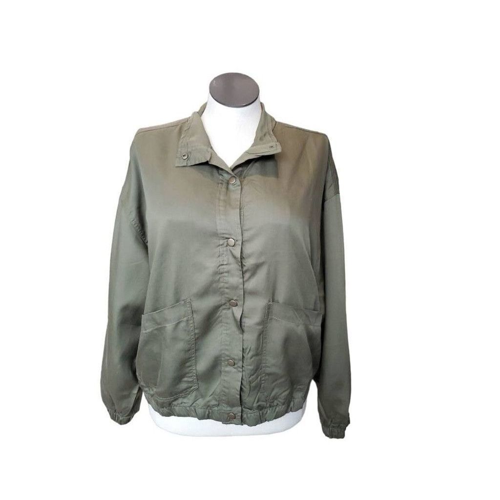 Sanctuary Sanctuary Size XXL Hailee Button Bomber Jacket Khaki Green Size XXL / US 16-18 / IT 52-54 - 1 Thumbnail