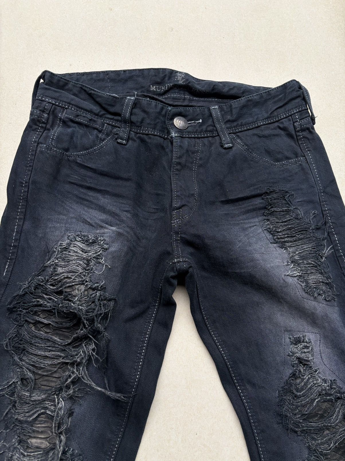 Japanese Brand Murder license distressed flare jeans Size US 28 / EU 44 - 2 Thumbnail
