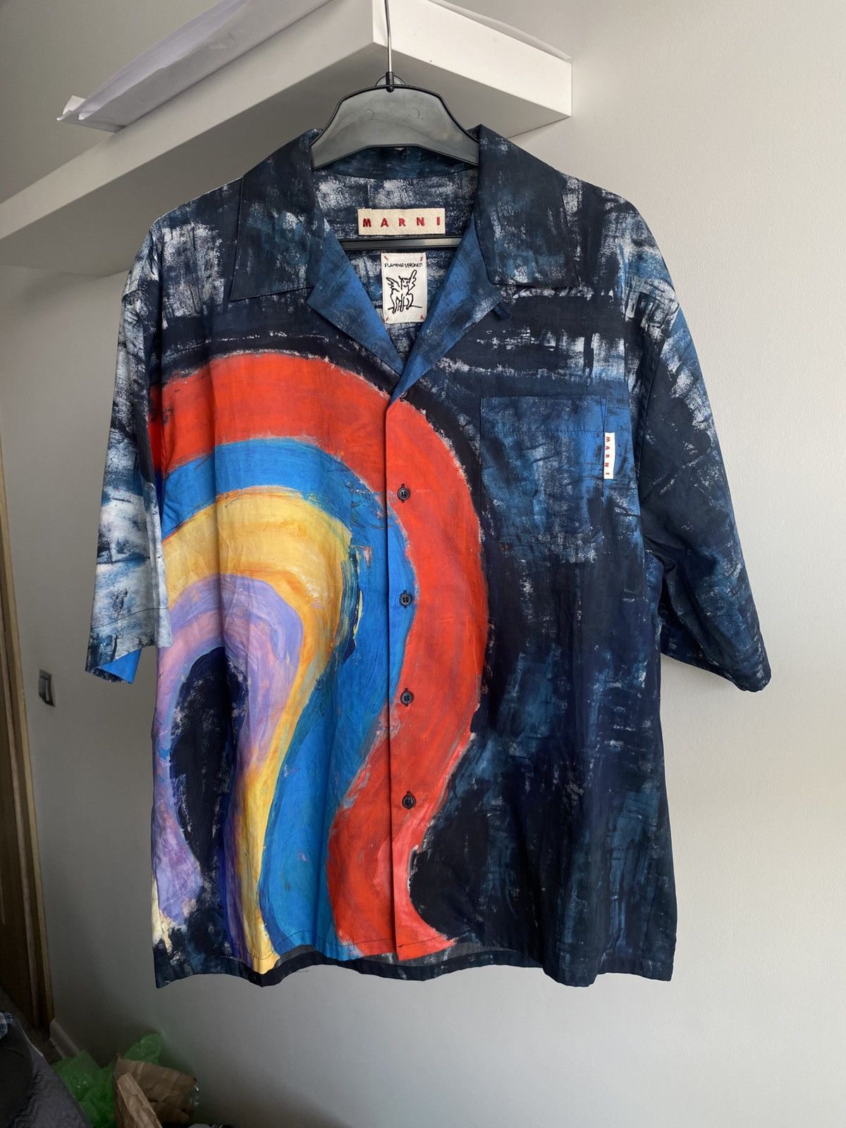 Marni Marni Rainbow Popeline Bowling Shirt Short Sleeve luxury Size US M / EU 48-50 / 2 - 4 Thumbnail