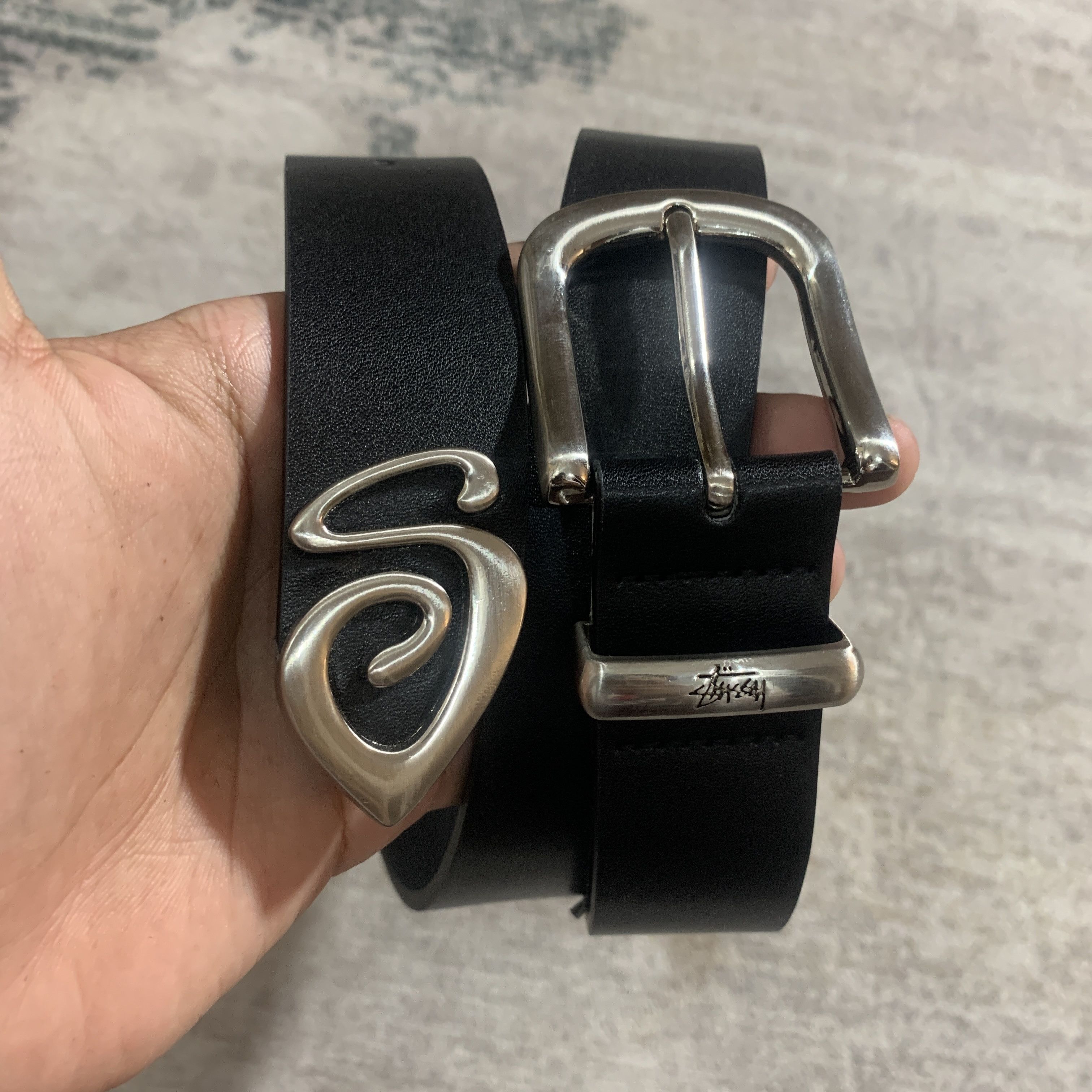Stussy STUSSY METAL S TIP BELT BLACK S/M Size ONE SIZE - 2 Thumbnail