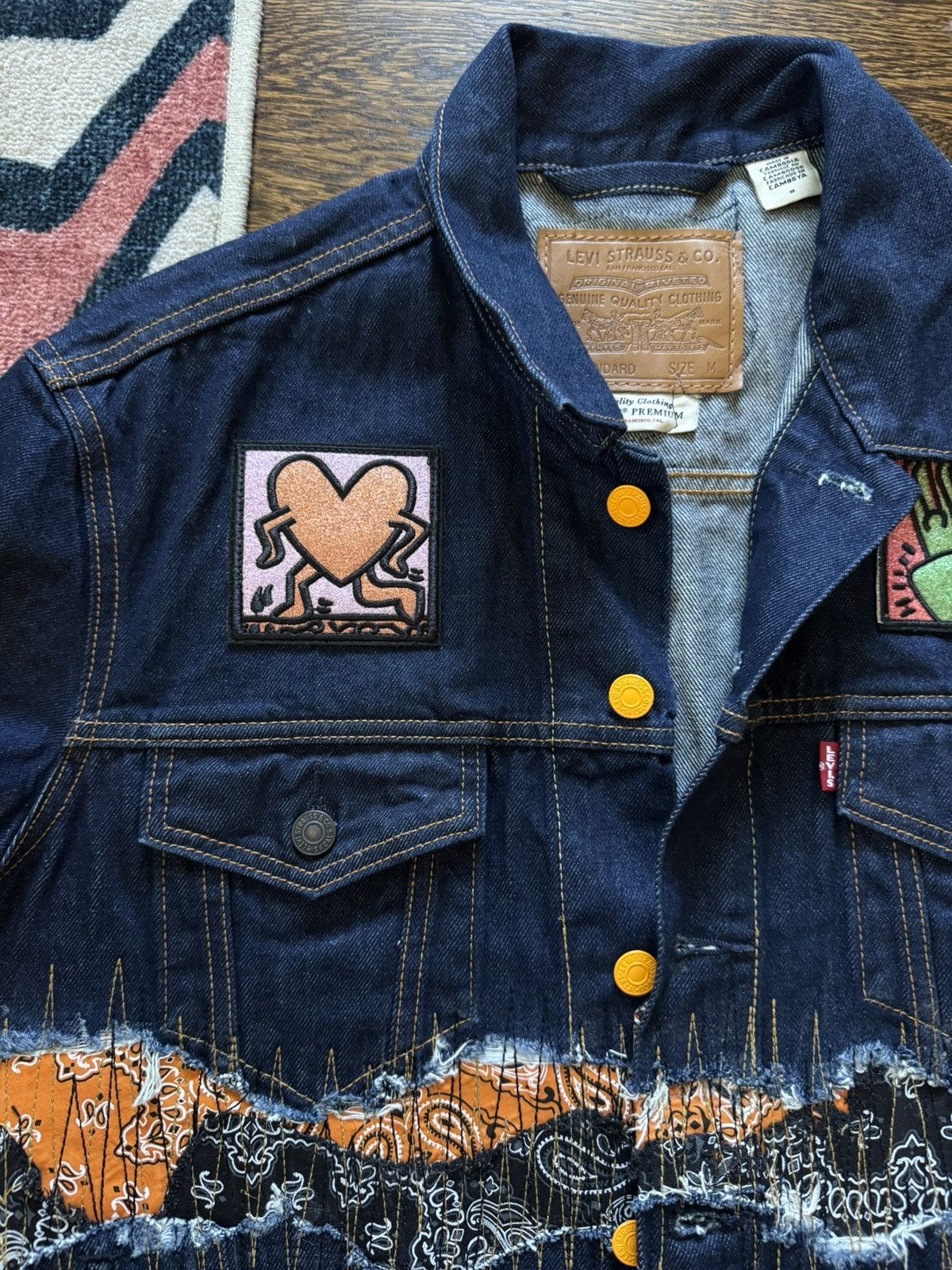 Levi's Made & Crafted Custom Levi Strauss Denim Jacket with Keith Haring patches Size US M / EU 48-50 / 2 - 3 Thumbnail