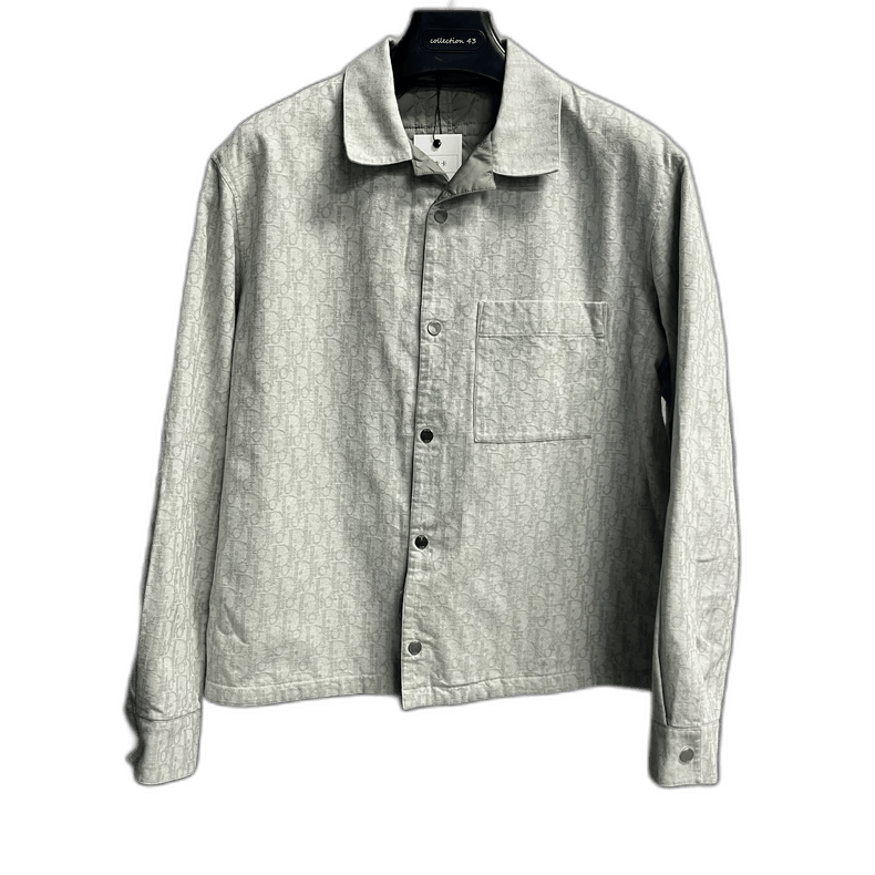 Dior Dior Gray Printed Long Sleeve Shirt-yf Size US M / EU 48-50 / 2 - 1 Thumbnail