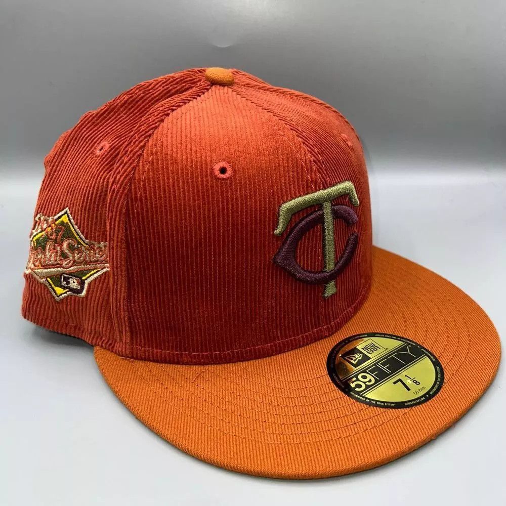 New Era Minnesota Twins Hat Men 7 1/8 Corduroy Fitted Cap New Size ONE SIZE - 1 Thumbnail