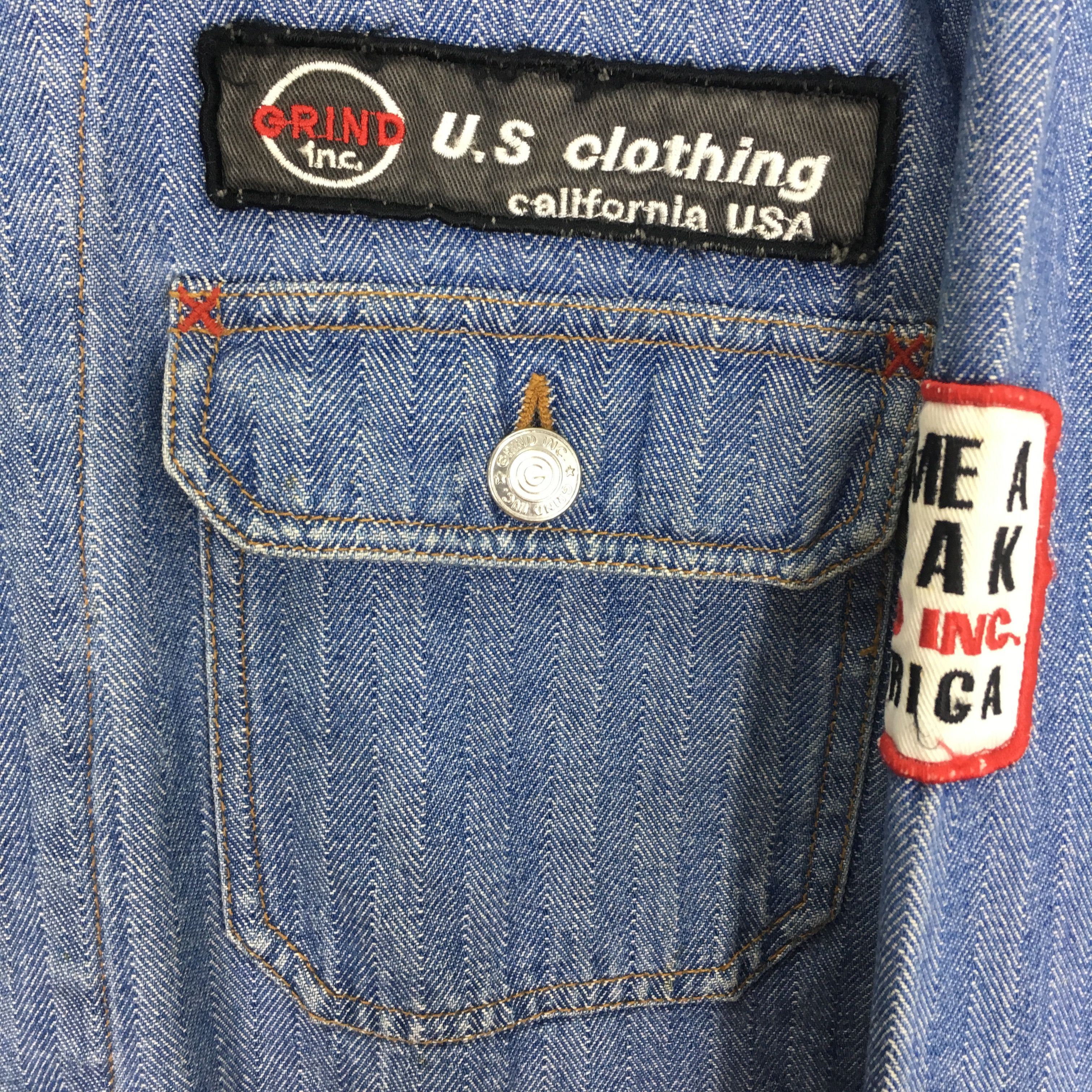 Sex Skateboards Vintage 90's Grind Inc. Skateboard Denim Jacket Santa Cruz Size US L / EU 52-54 / 3 - 7 Thumbnail
