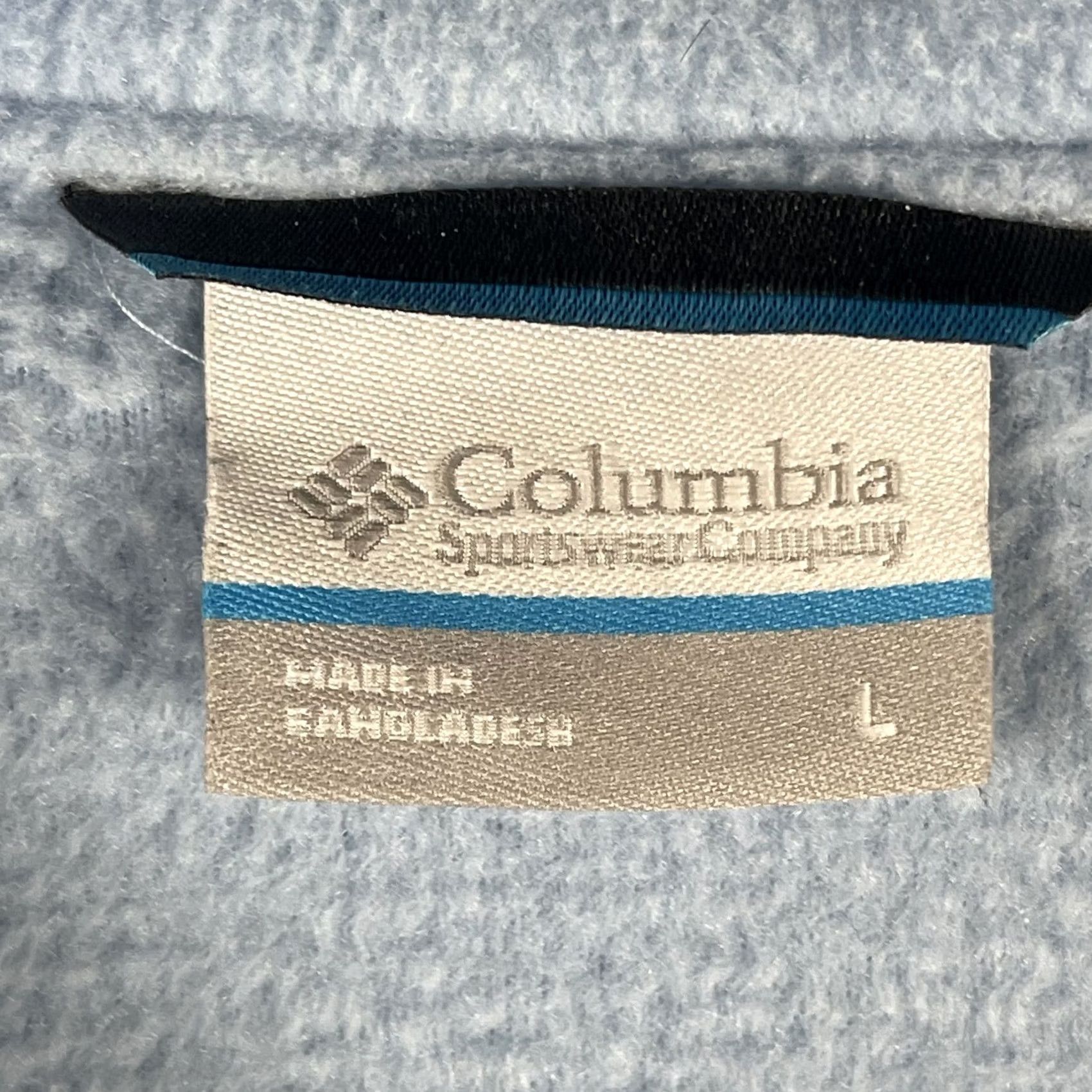 Vintage Columbia Jacket Womens Large Light Blue Full Zip Fleece Outdoor Lightweight Warm Size L / US 10 / IT 46 - 4 Thumbnail