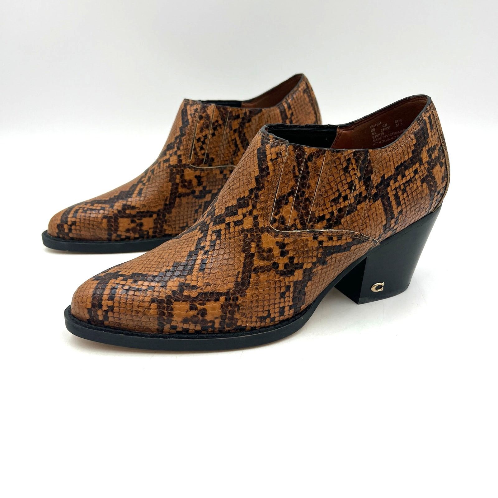 Coach Coach Perri Snake Print Ankle Bootie Carmel Western FG4194 Size US 8 / EU 41 - 12 Thumbnail