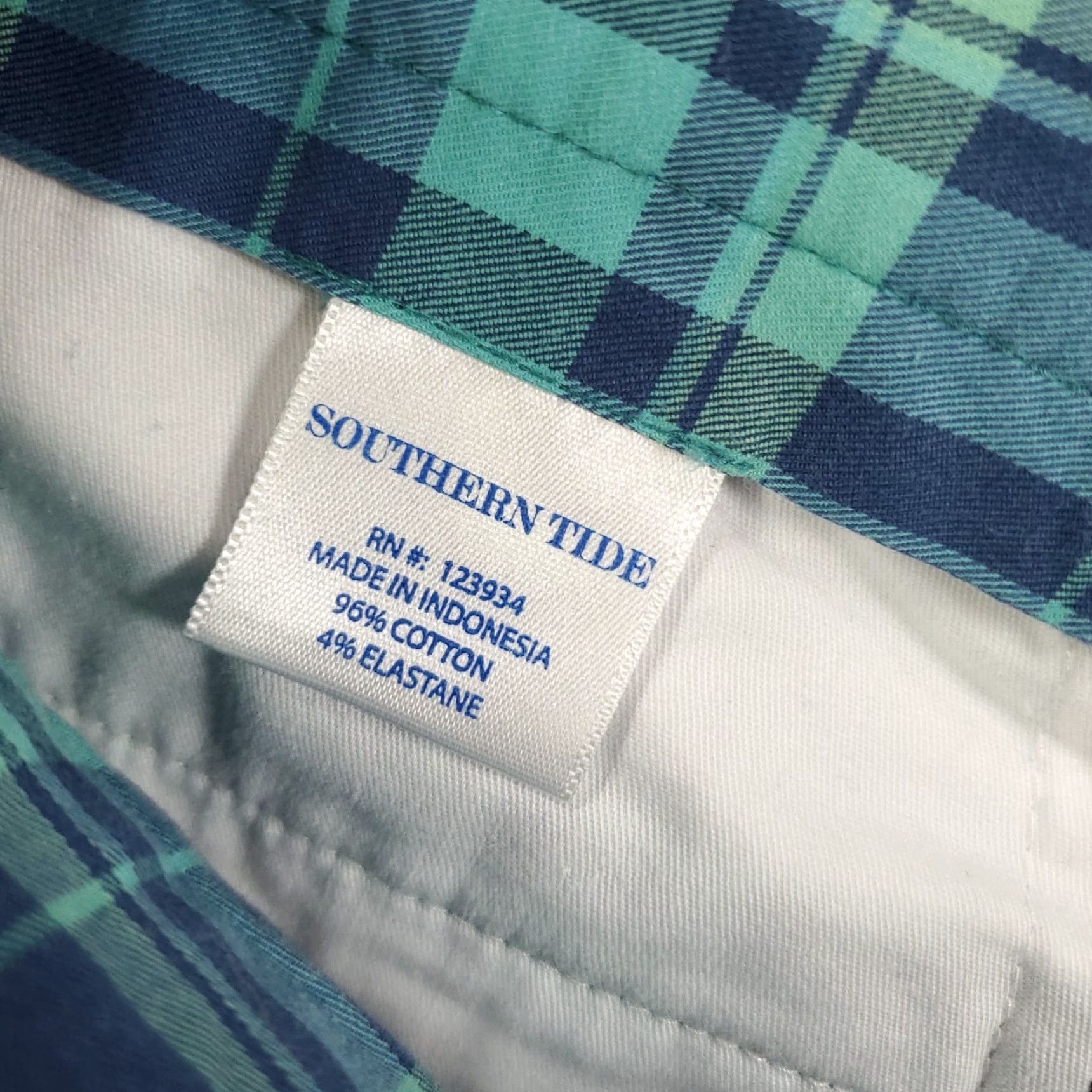 Southern Tide Southern Tide Shorts Mens Size 33 Plaid Blue Green 8 Inch Stretch Comfort Chino Beach Preppy Casual Travel Mens Size US 33 - 6 Thumbnail