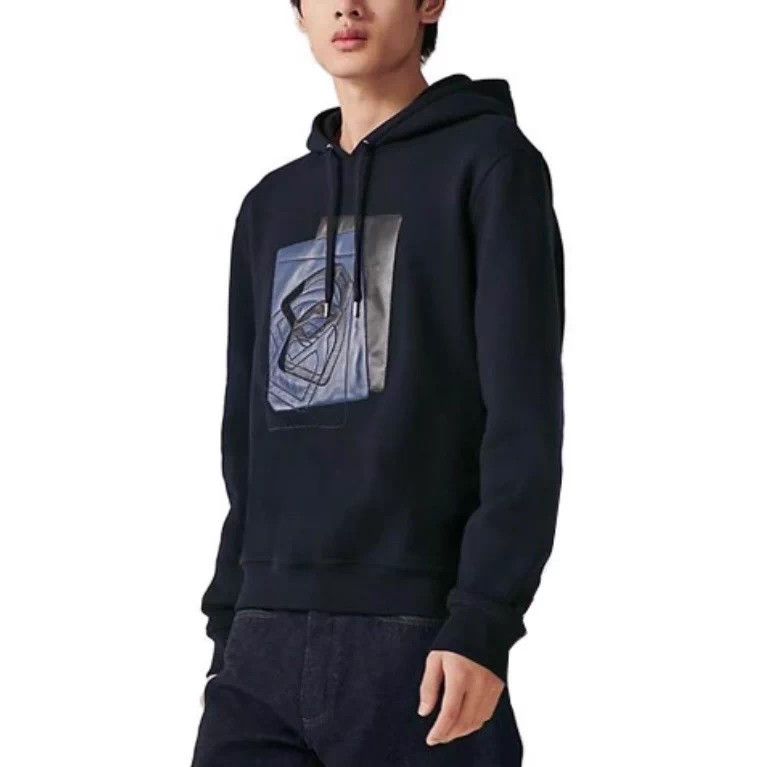 Hermes Hermès Hoodie Navy Blue M Leather Patch Embroidered Size US M / EU 48-50 / 2 - 6 Thumbnail