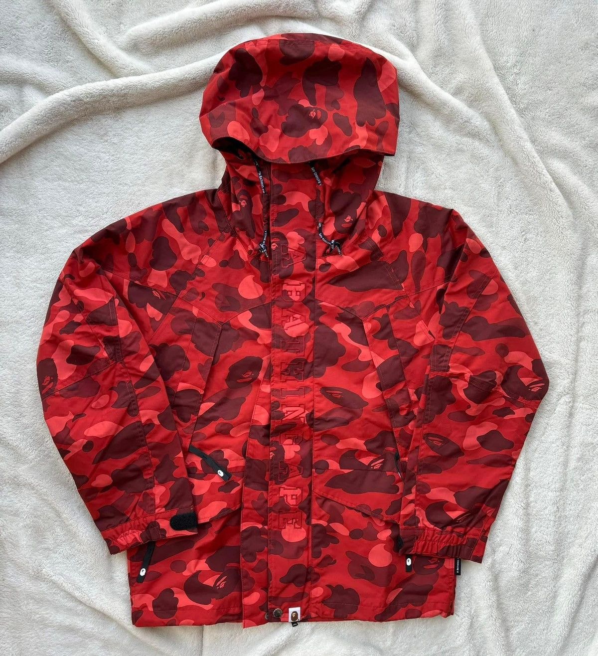 Bape Red Camo Snowboard Jacket