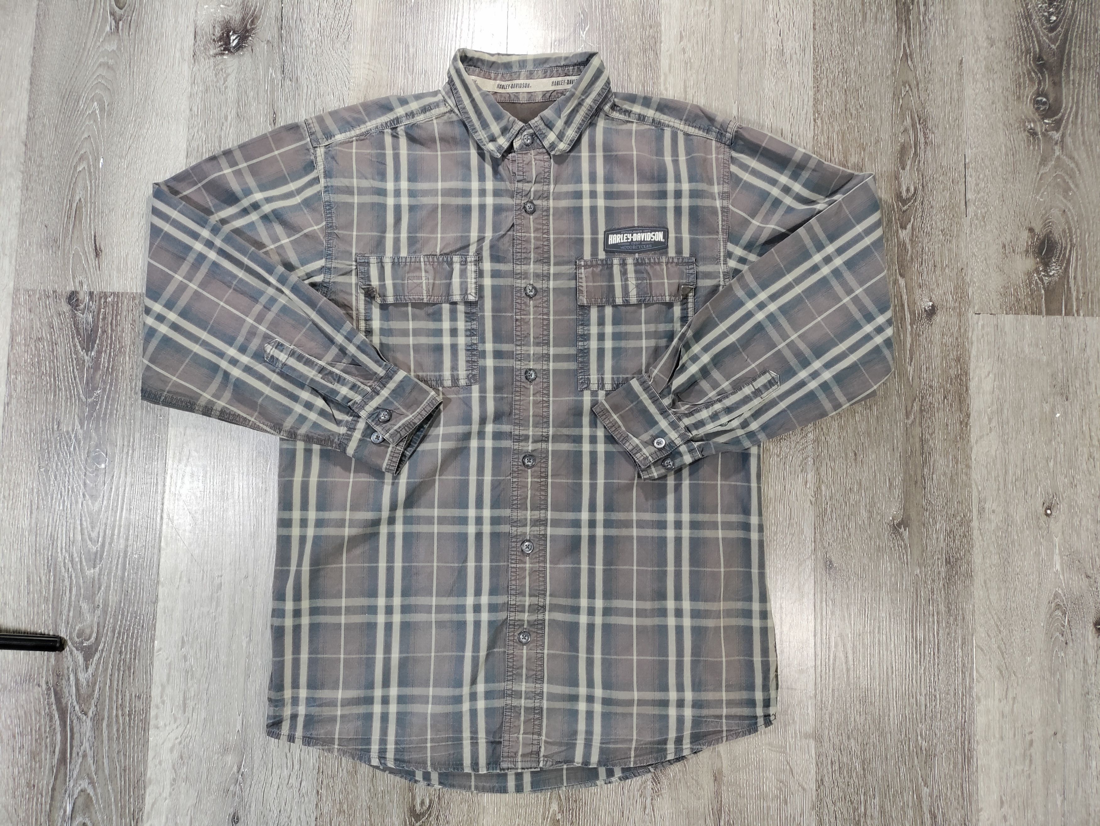 Harley Davidson × Vintage Harley Davidson Mens Shirt Size US M / EU 48-50 / 2 - 1 Thumbnail