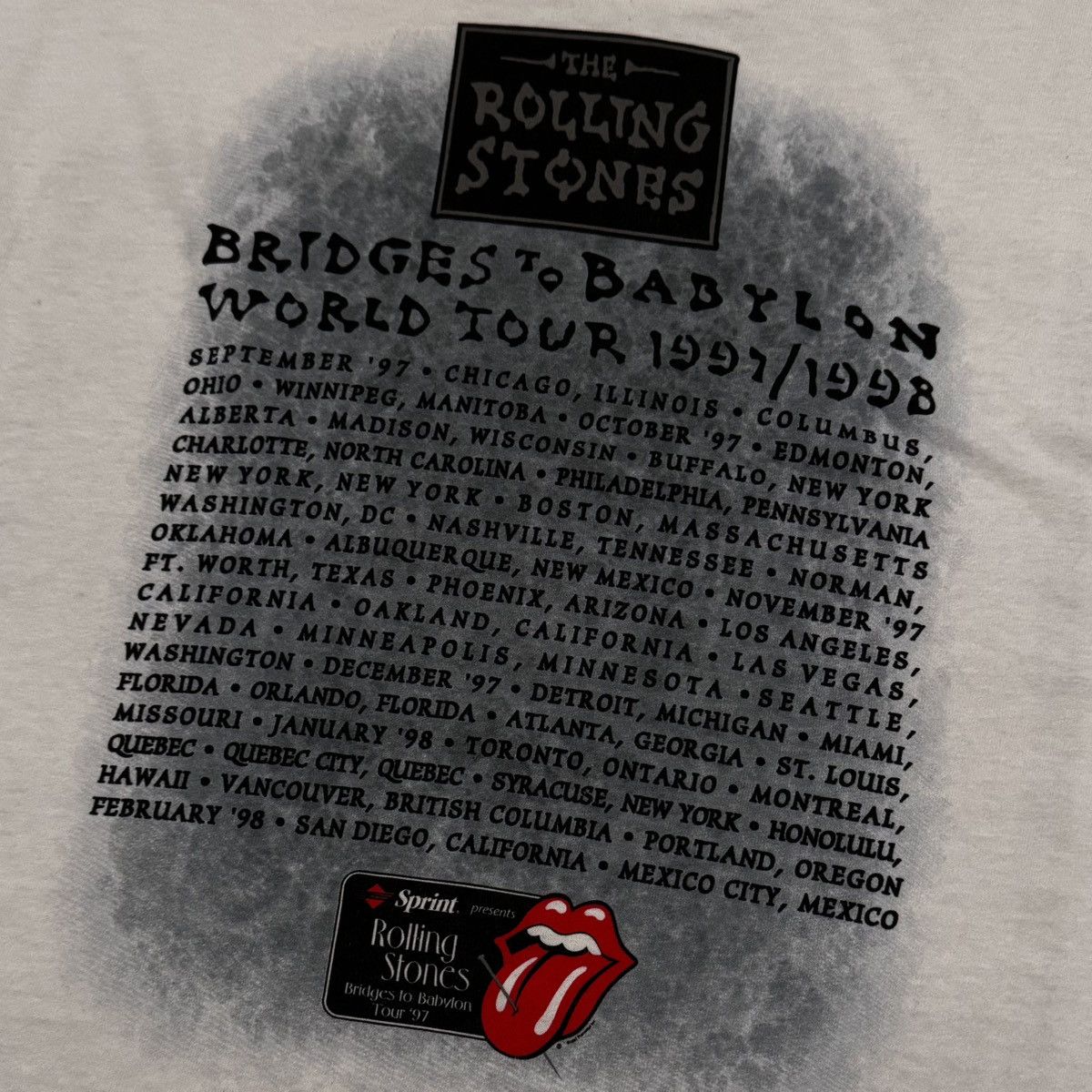 1997 “Bridges to Babylon” Rolling Stones vintage tee