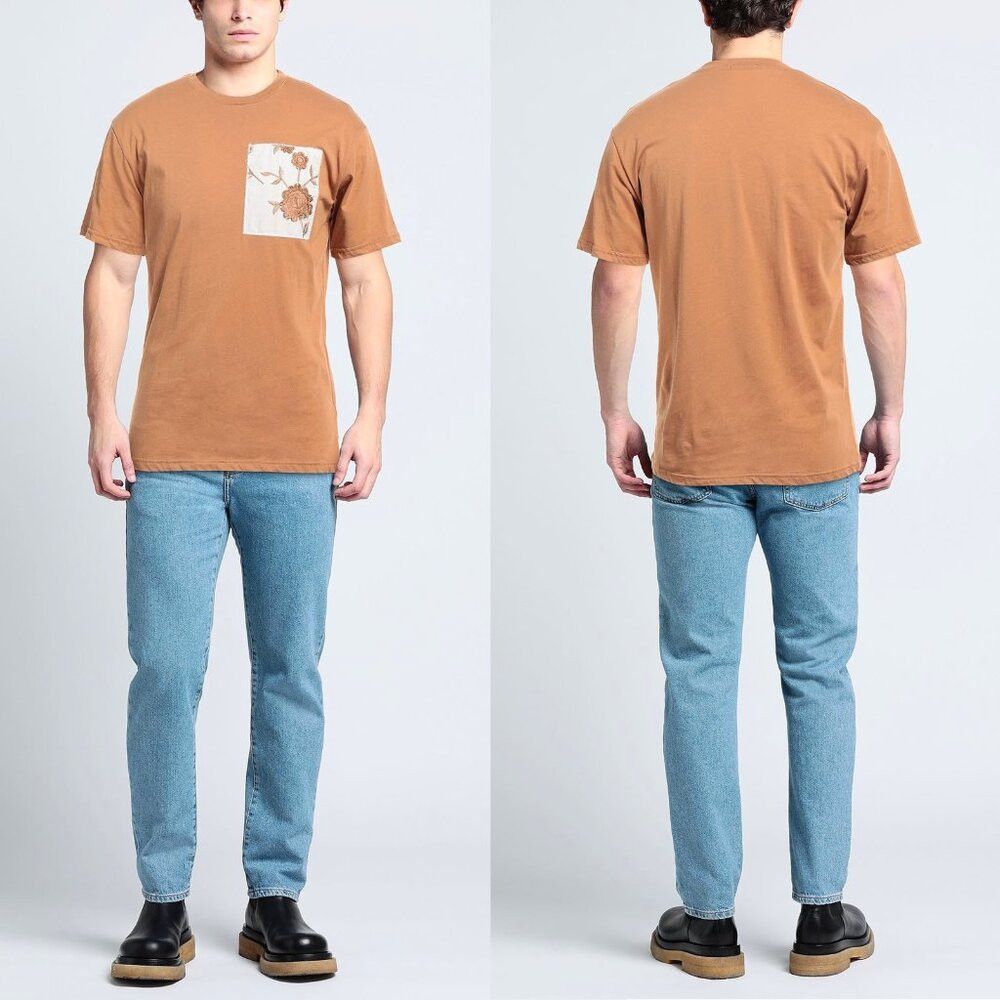 Other NWT New GRF GRIFFAI Brown Embroidered Pocket Cotton T-Shirt Size US L / EU 52-54 / 3 - 1 Thumbnail