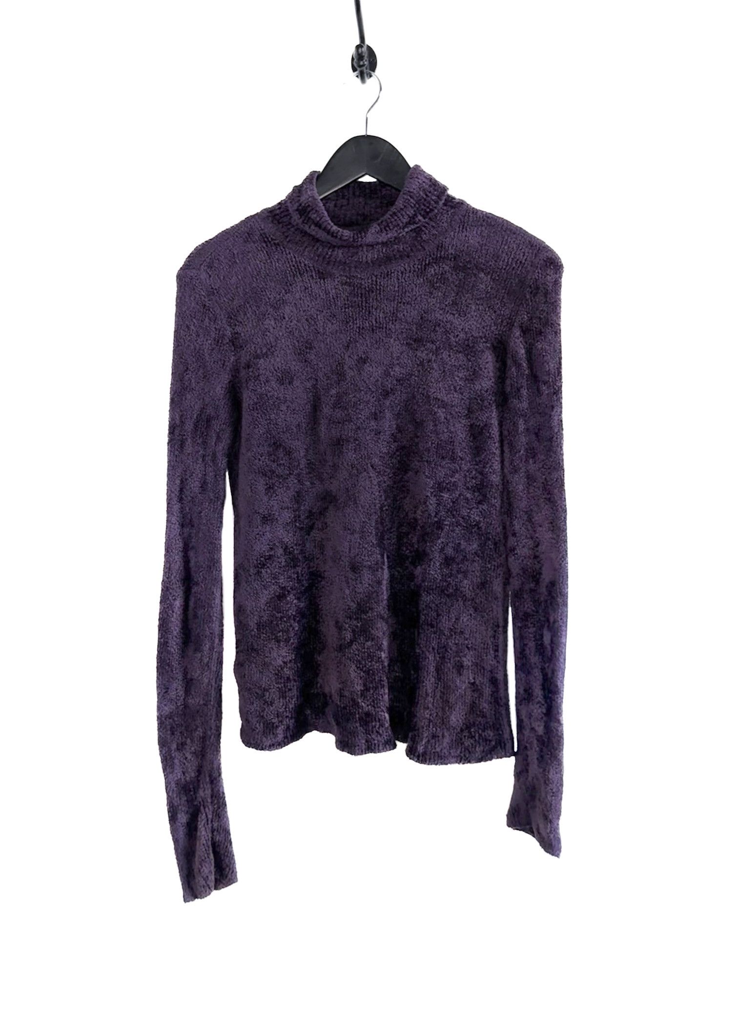 Gucci Gucci Vintage Purple Eggplant Chenille Turtleneck Sweater Size L / US 10 / IT 46 - 1 Thumbnail