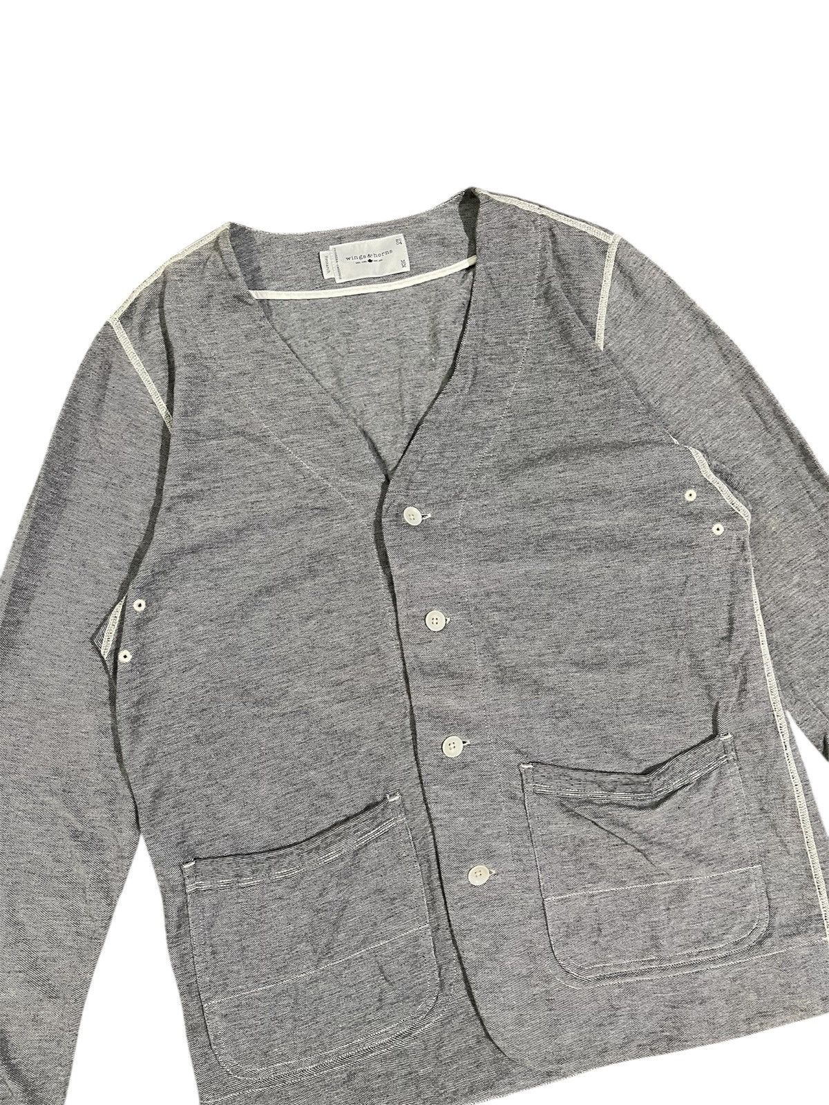 Wings + Horns Wing + Horns Grey Research Cardigan Size US M / EU 48-50 / 2 - 4 Thumbnail