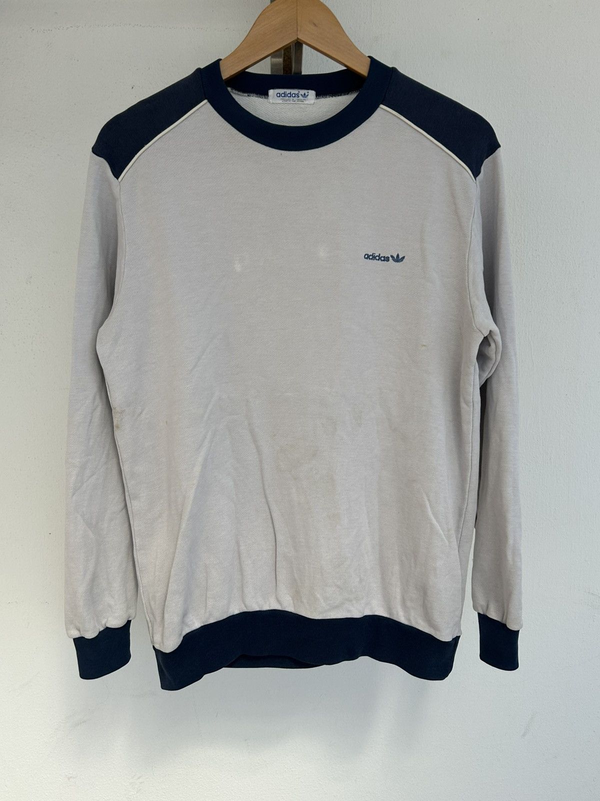 Adidas Adidas Descente 90s Sweatshirt White Blue Size US L / EU 52-54 / 3 - 1 Thumbnail