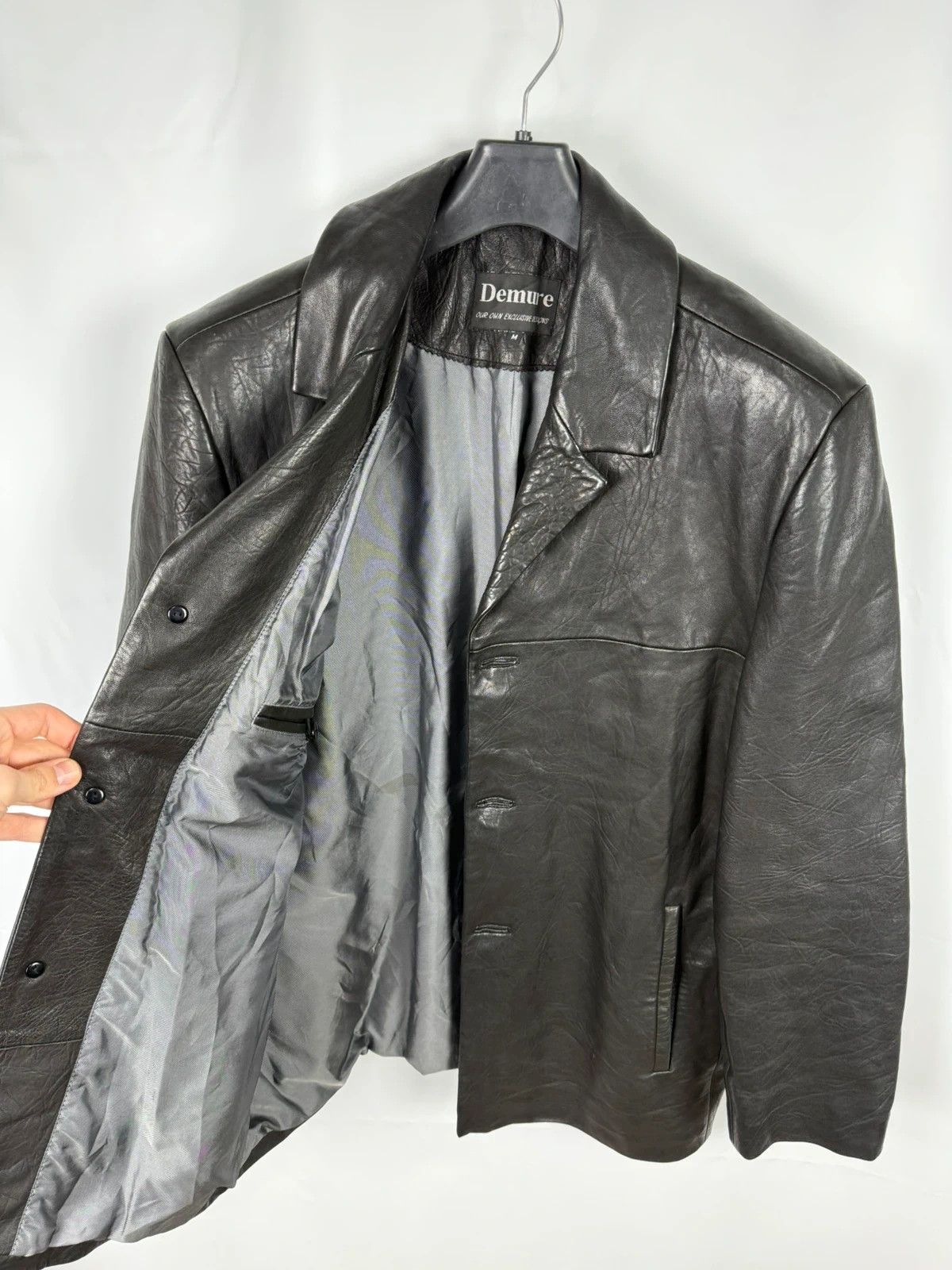 Other Demure Genuine Leather Coat Jacket Structured size M Size US M / EU 48-50 / 2 - 10 Thumbnail