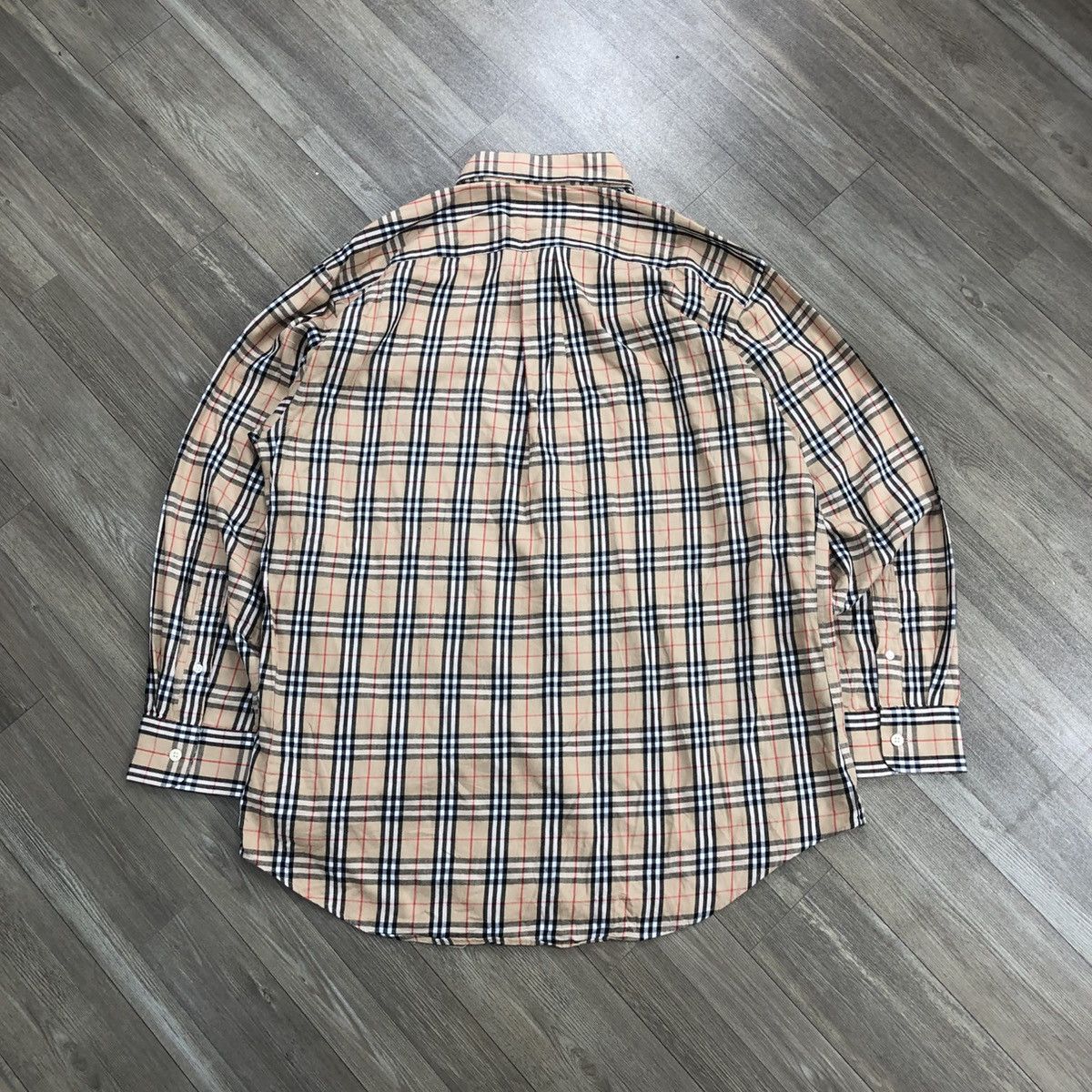 Burberry Vintage Burberrys Nova Check Plaid Iconic Long Shirt Size US XL / EU 56 / 4 - 13 Thumbnail