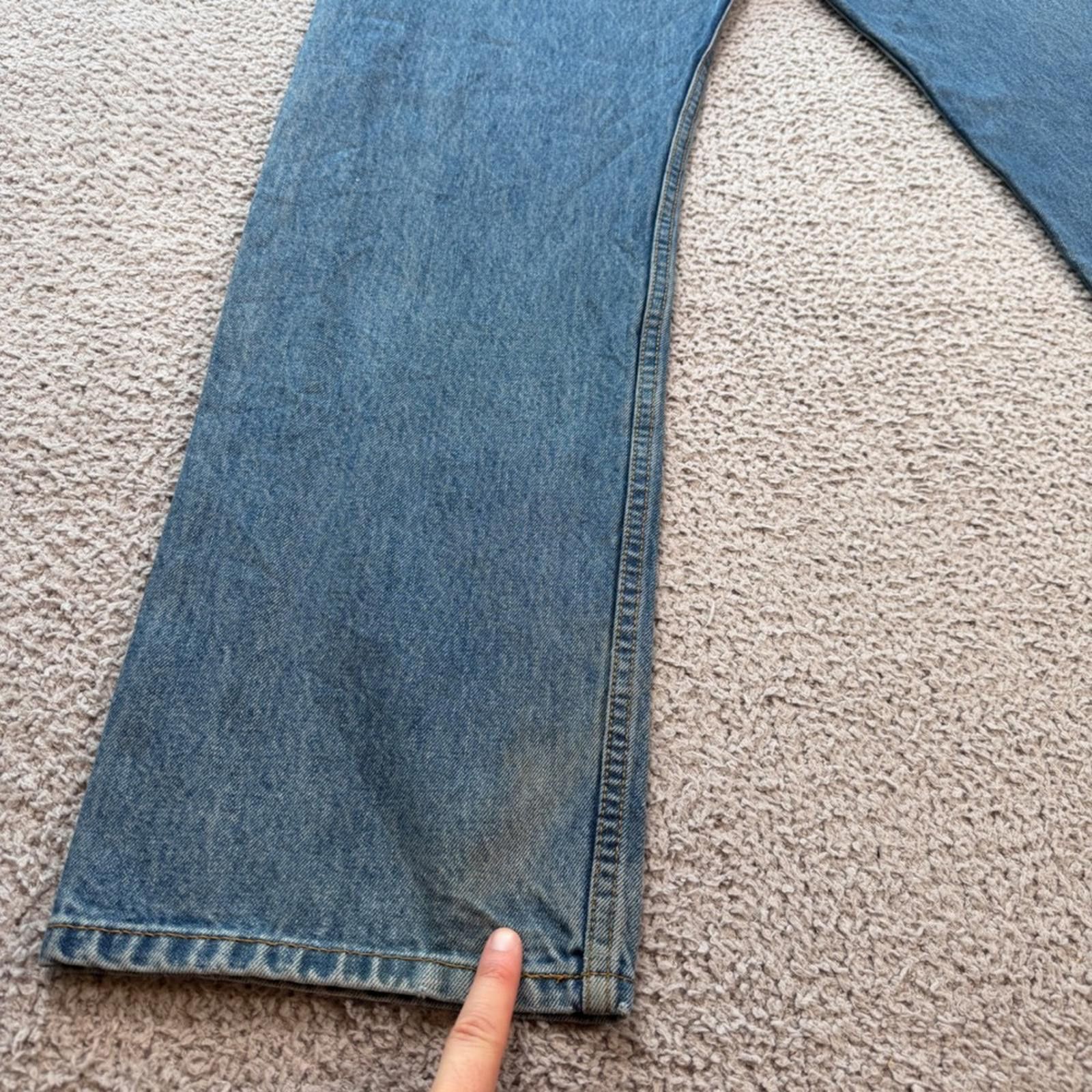 Levi's Levis 505 Jeans Men 36x32 Regular Fit Blue Denim Straight Size US 36 / EU 52 - 8 Thumbnail